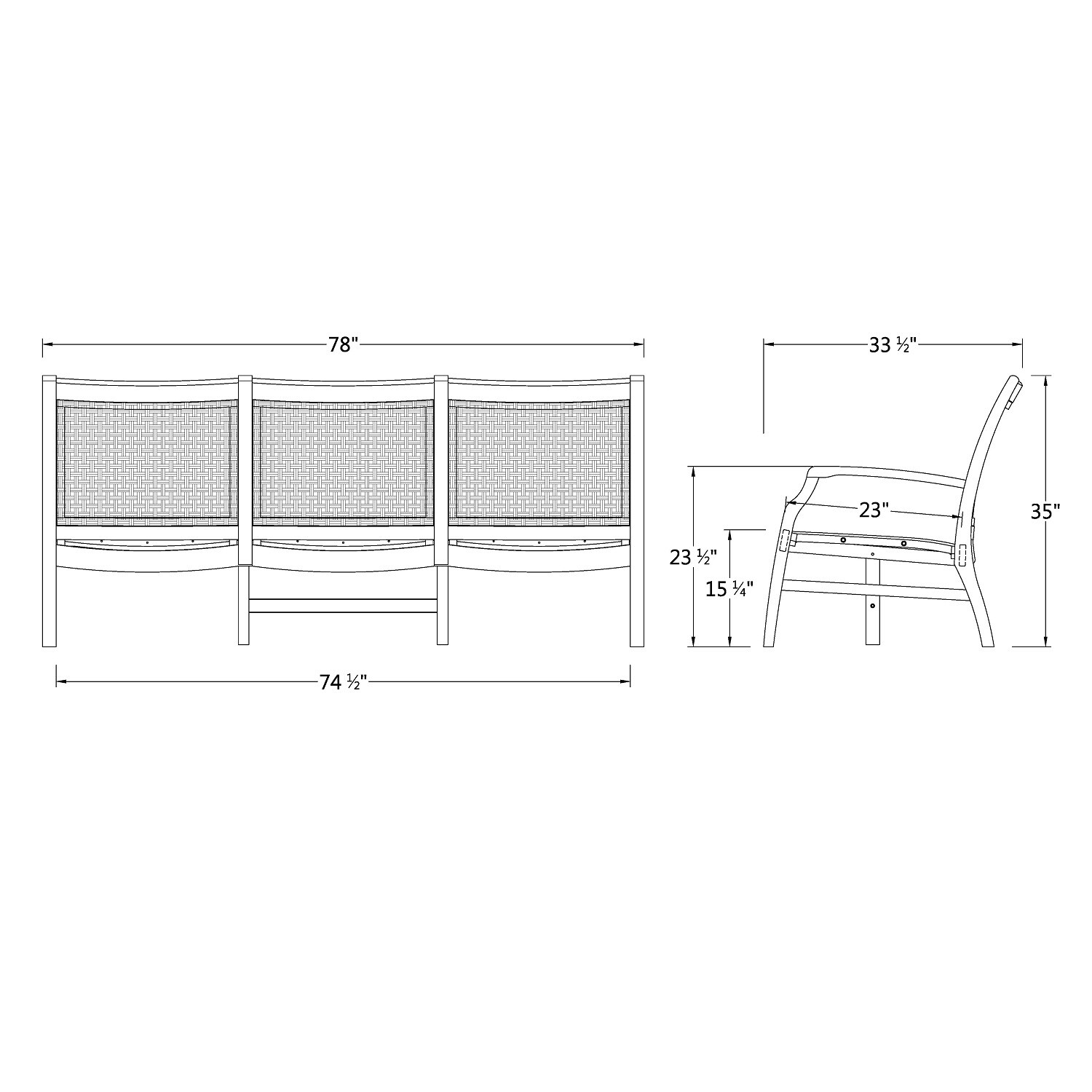 Cambridge Casual 151123-TW-WT-XX-WG Patio-Sofas-Daybeds - View #10