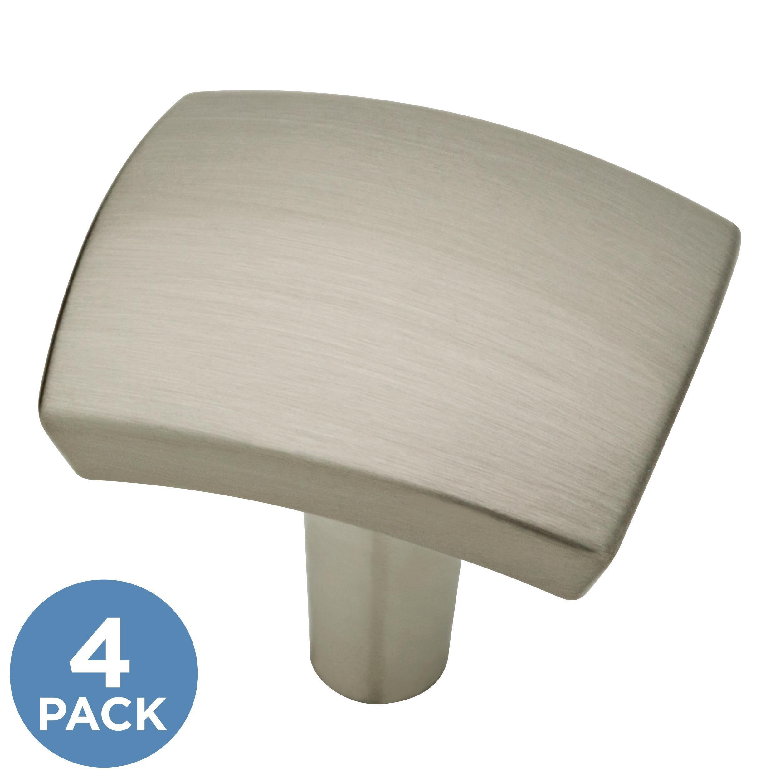 Caroline Arch 1-1/8-in Satin Nickel Square Cabinet Knob (4-Pack) | - Brainerd P27772W-SN-U2