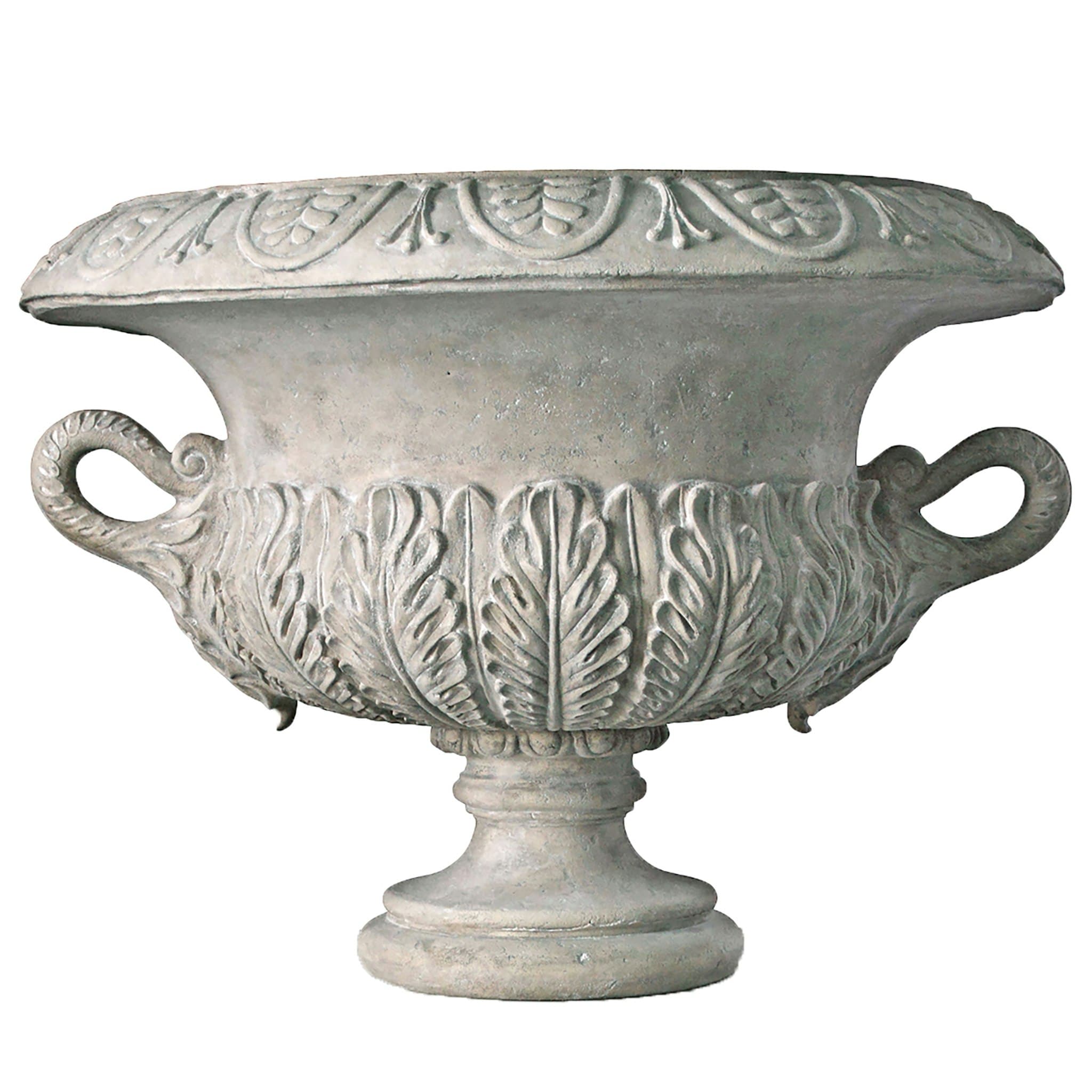 Design Toscano NE80096 Urn 31.0-in W Extra Large Off-white Fiberglass Outdoor Vertical garden planter