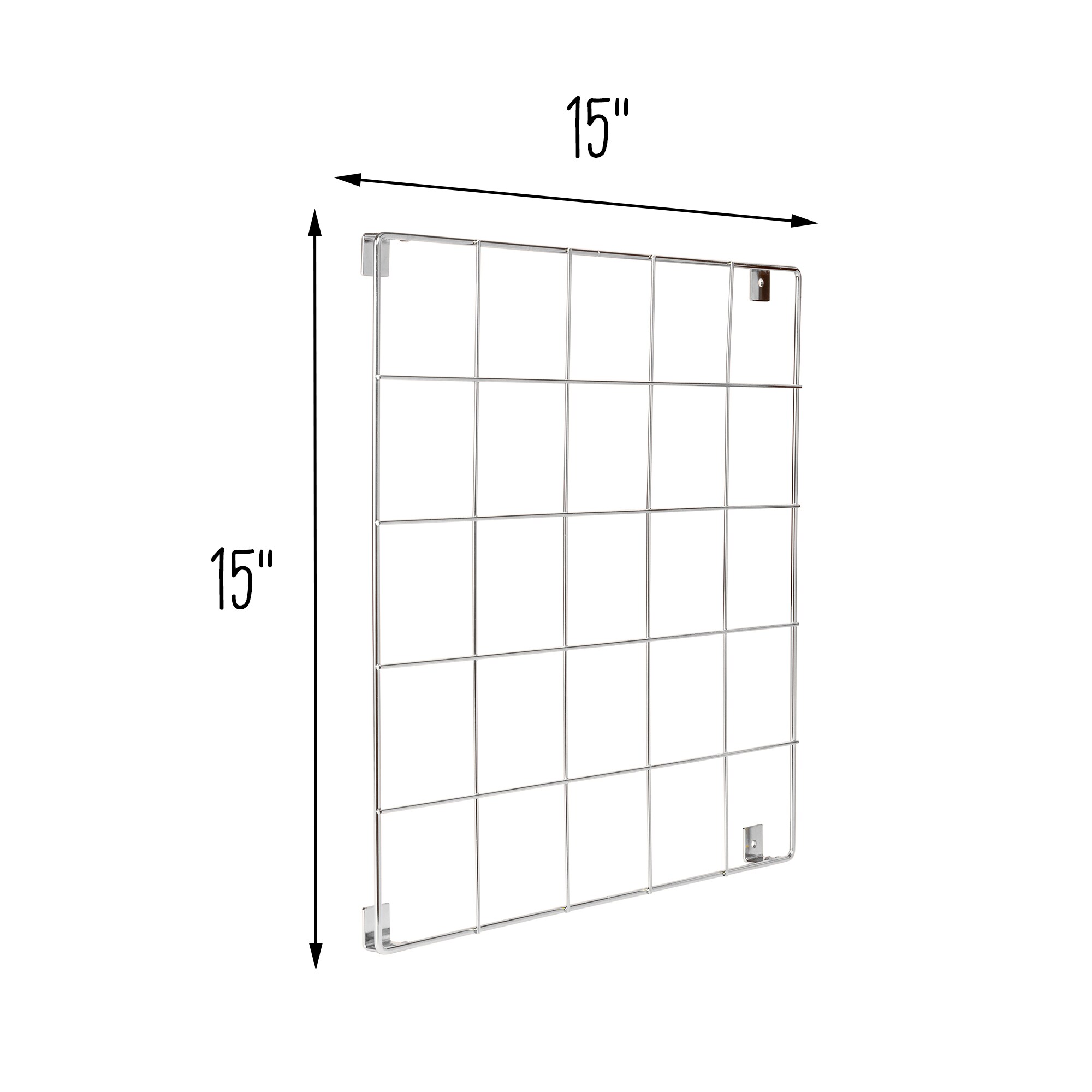 Honey-Can-Do Black Steel Garage Grid Wall Shelf