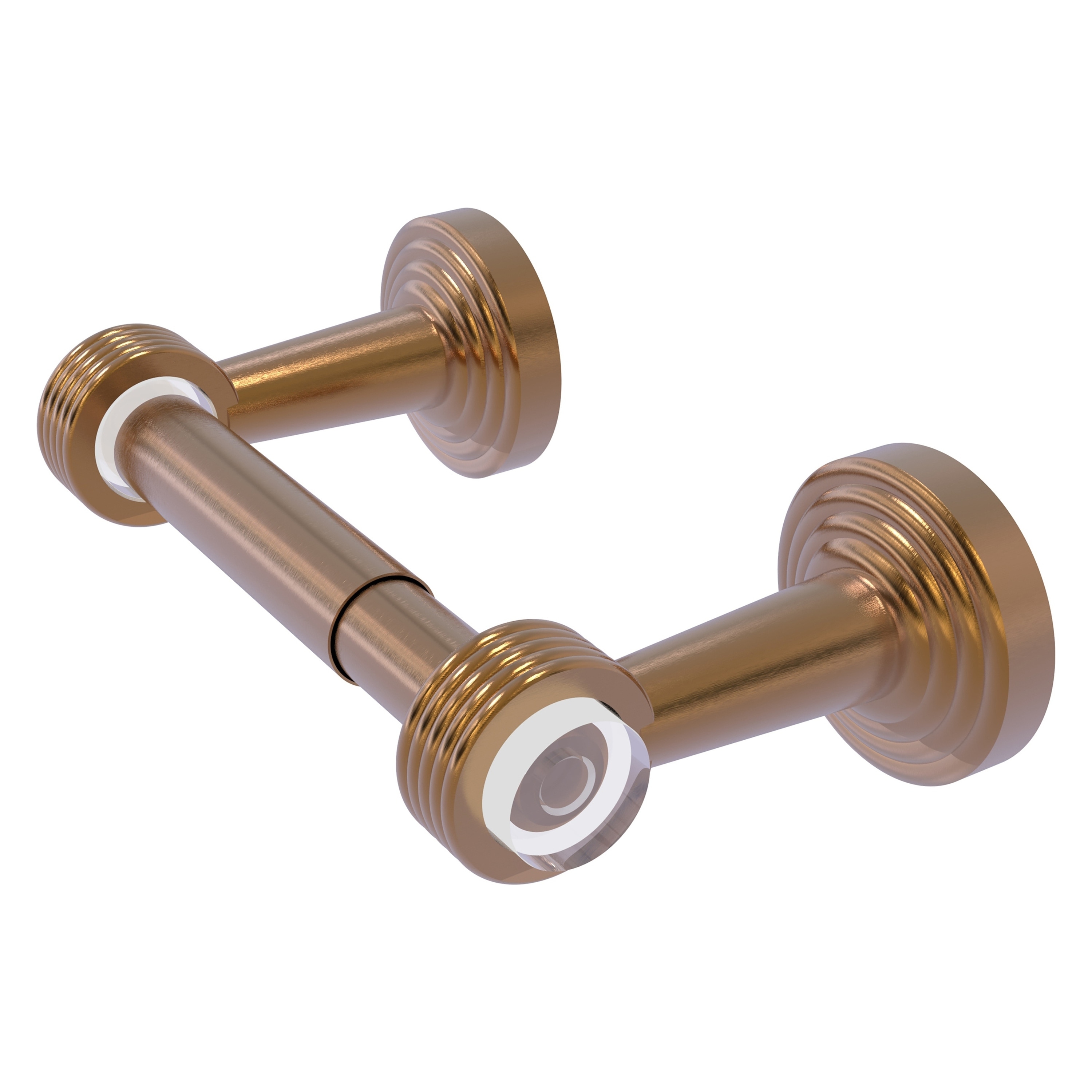 Allied Brass PB-24G-BBR Pacific Beach Brushed Bronze Wall mount Double post Toilet Paper Holder 1 -Rolls with Storage
