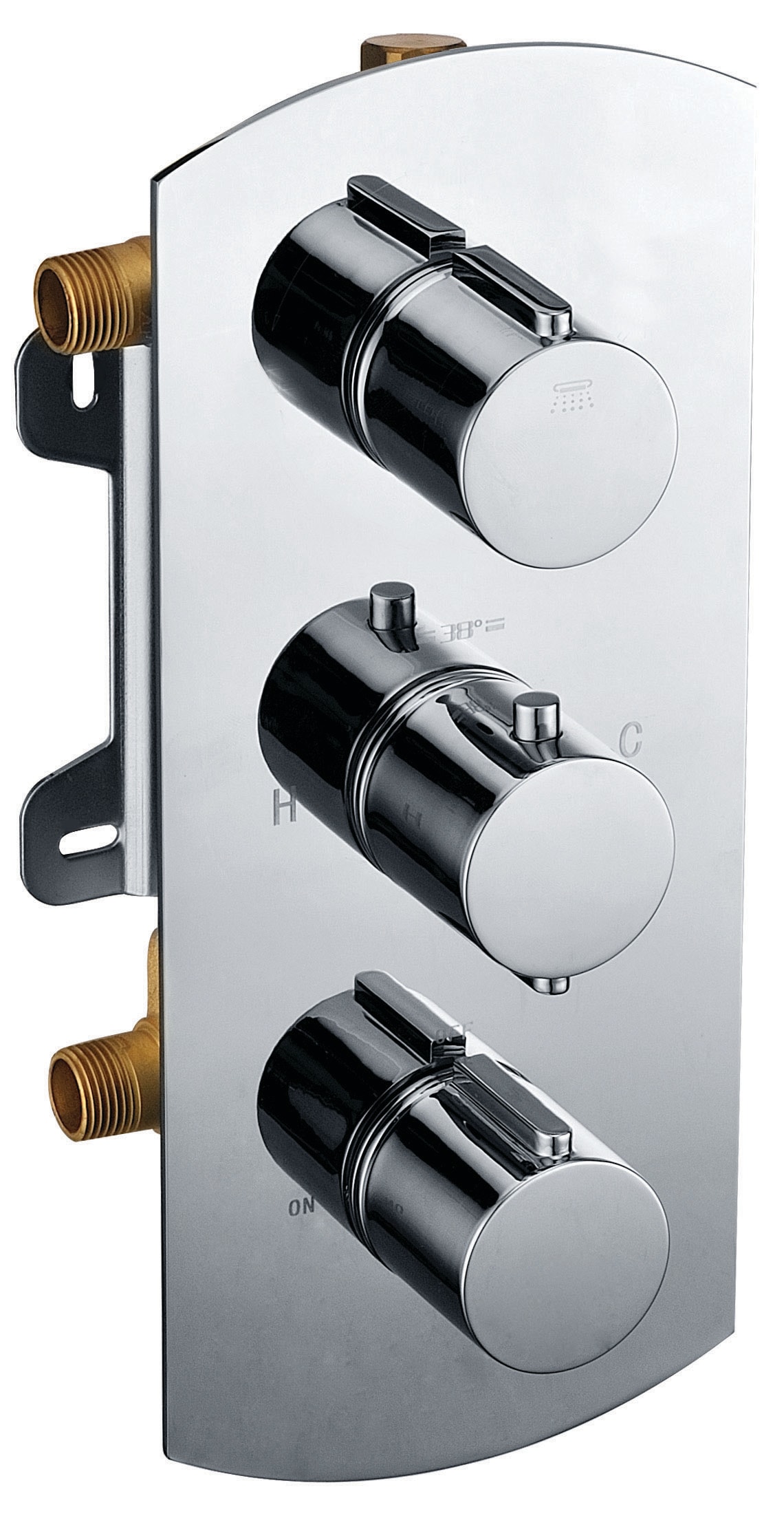 ALFI AB3901-PC  brand 1/2-in ID MNPT x 1/2-in OD MNPT Brass Thermostatic mixing valve