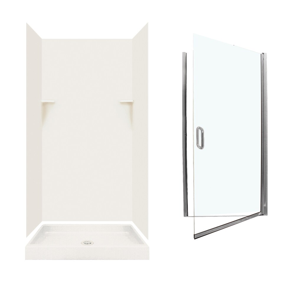 Swan Swanstone Shower Package 36 In X 36 In X 72 In Alcove Shower With Frameless Door Chrome
