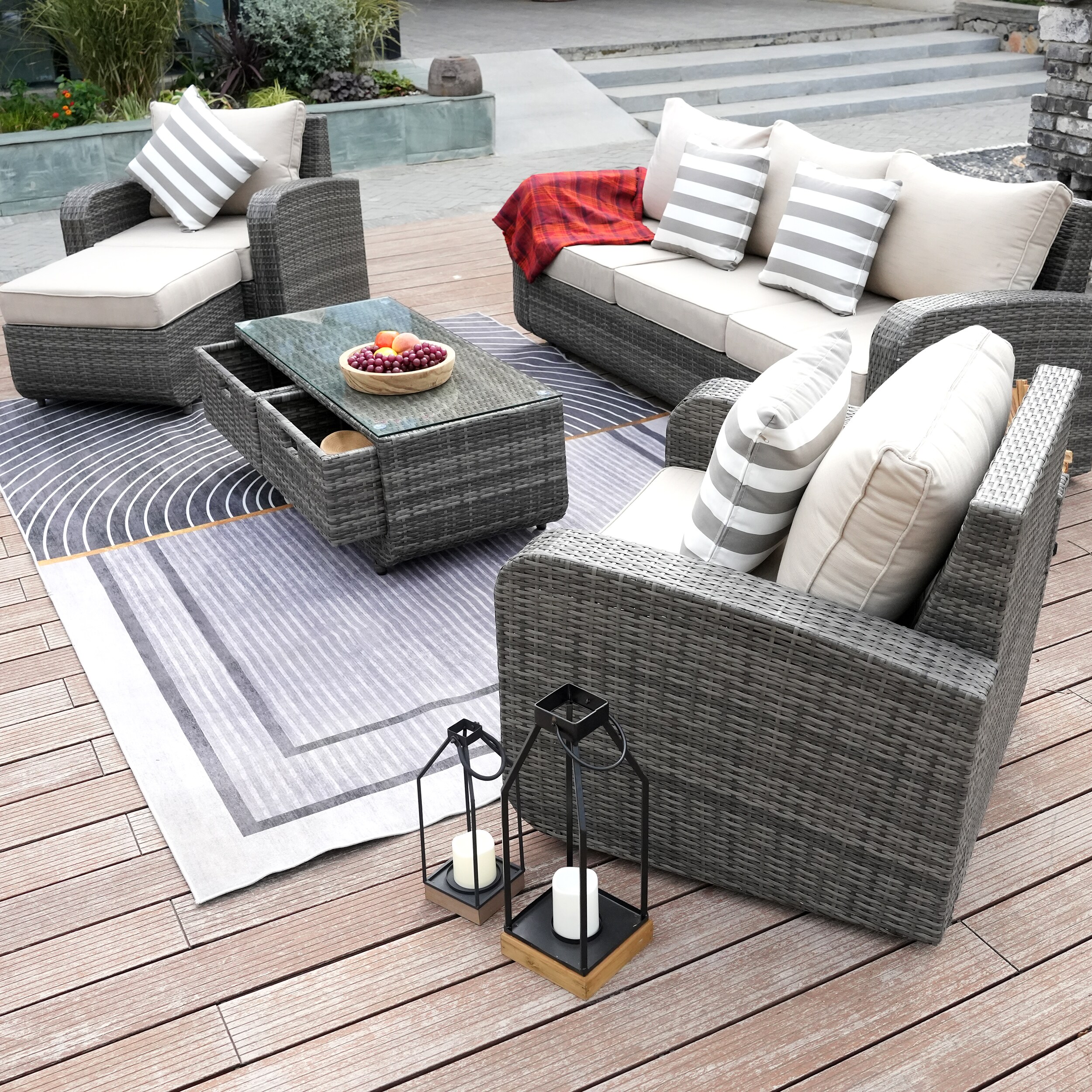 Moda Furnishings CMAS-1515-GR Patio-Conversation-Sets - View #3