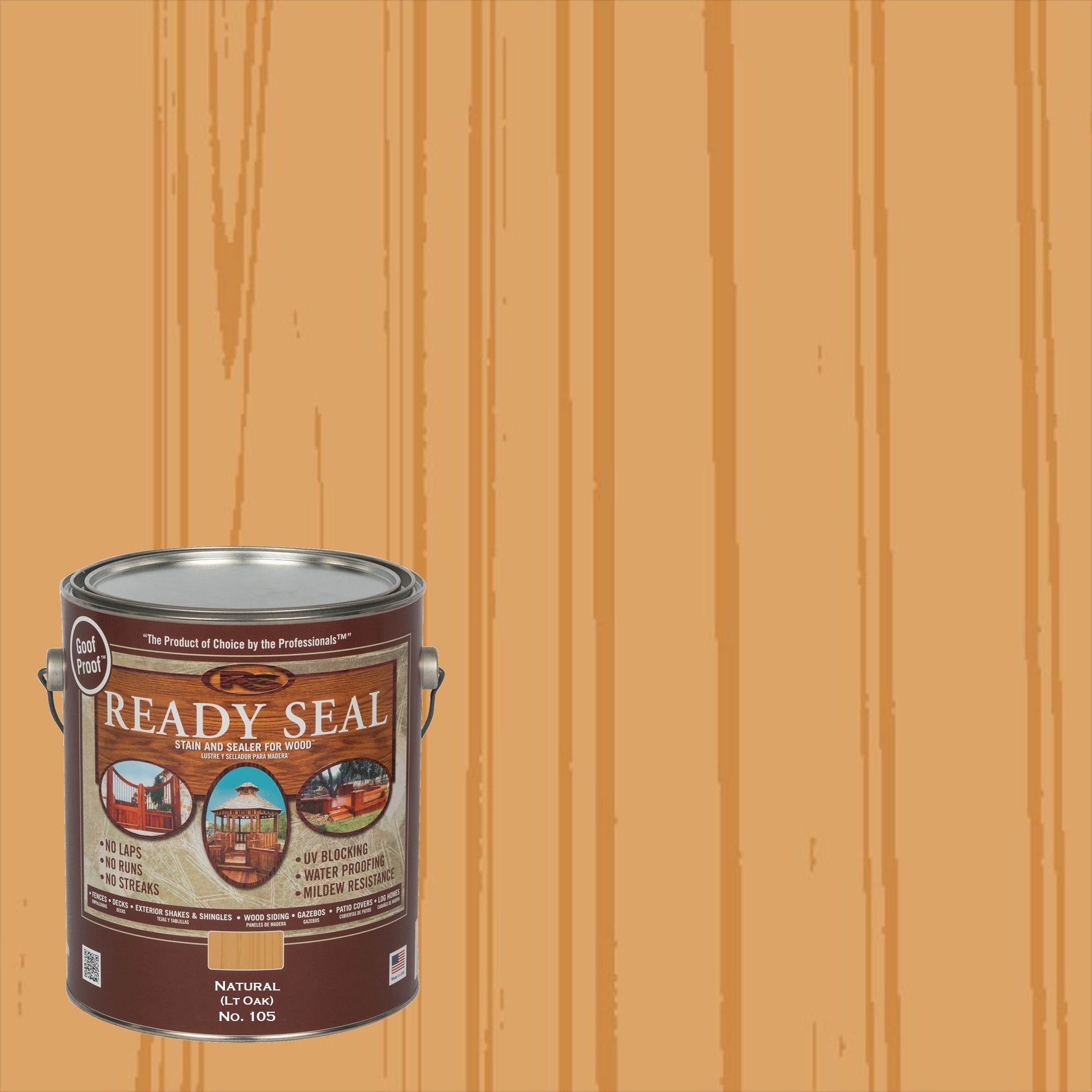 Ready Seal Pre-tinted Natural-light Oak Semi-transparent Exterior Wood Stain Sealer in the Exterior Stains department at Lowes.com