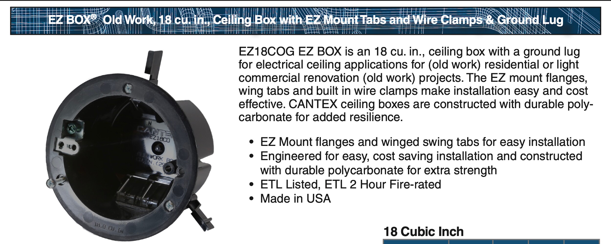 CANTEX LEZ18COG Electrical-Box - View #3