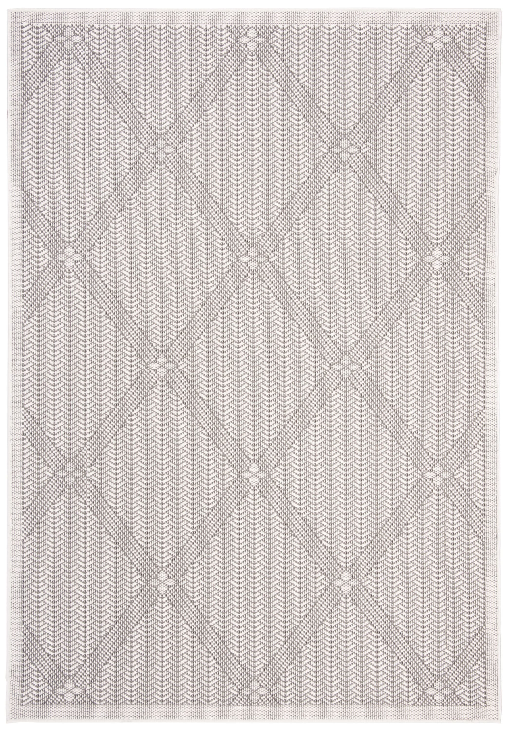 Safavieh BMU811B-6 Bermuda 800 Miranda 7 x 9 (ft) Loomed Polypropylene Cream/Gray Rectangular Indoor/Outdoor Abstract Coastal Area rug