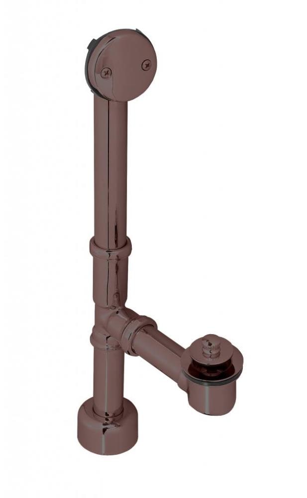 WESTBRASS D3263K-12 Bath Waste and Overflow All Exposed Pull and Plug- 14" Make-up, 17 Ga. Tubing In Oil Rubbed Bronze