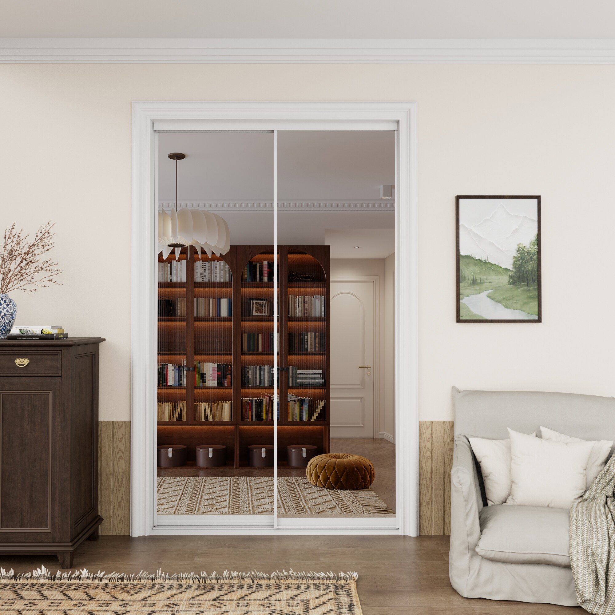 JUJUBON IN-CD-SL1M-AL-SD-48 Bifold-Sliding-Closet-Doors - View #2