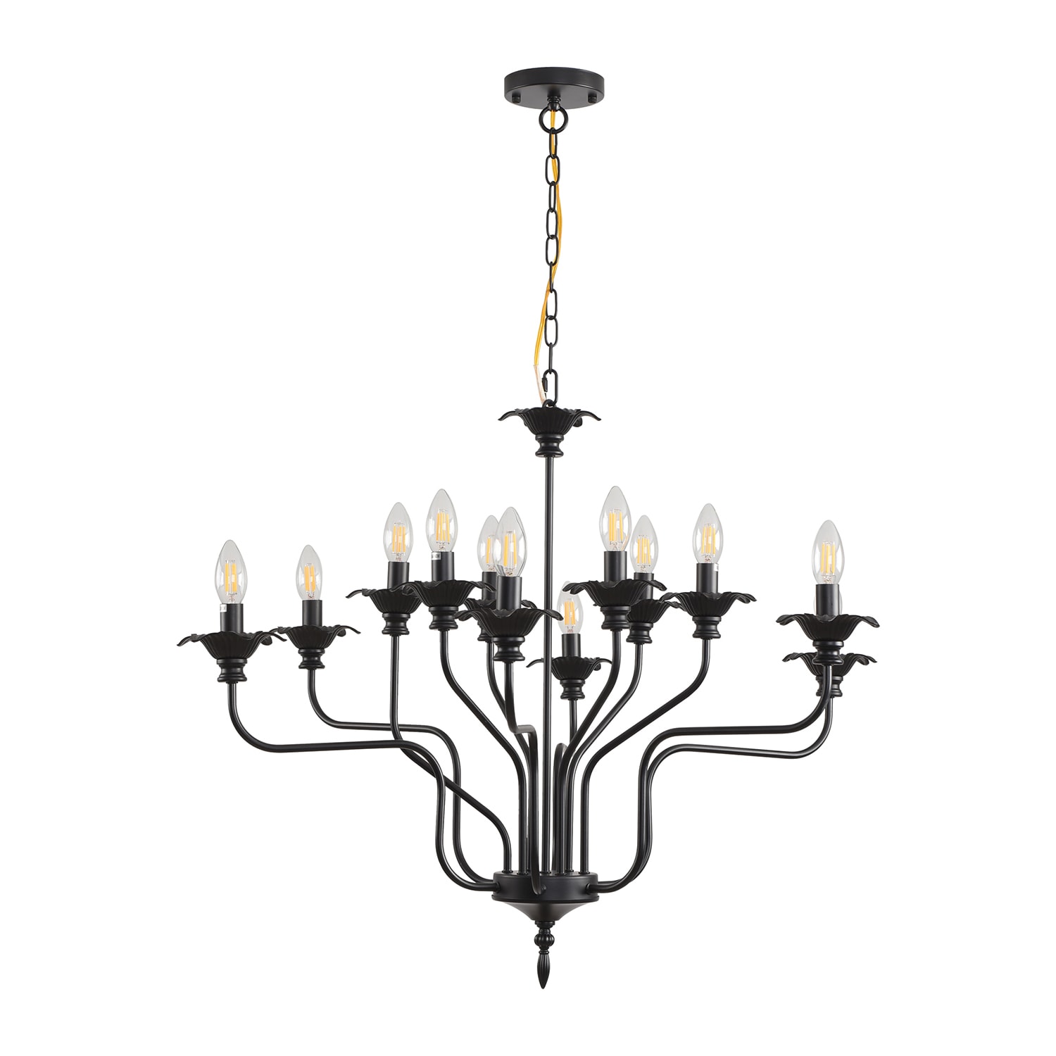 Black iron chandelier deals lowes