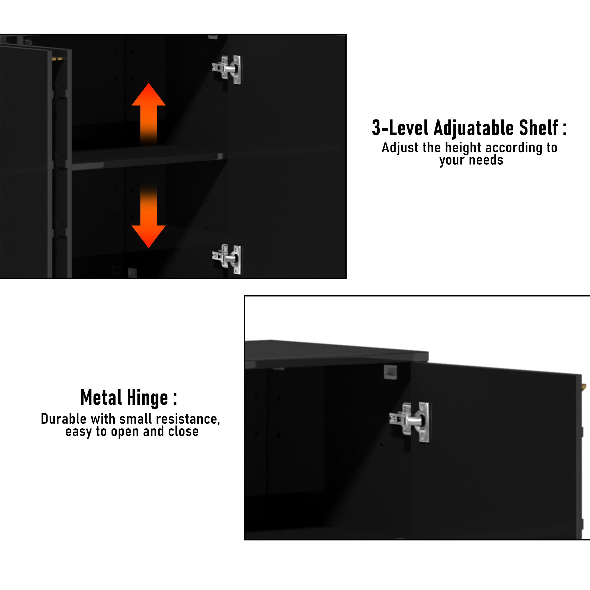 Boyel Living BLJH-0054D-BK Utility-Storage-Cabinets - View #5