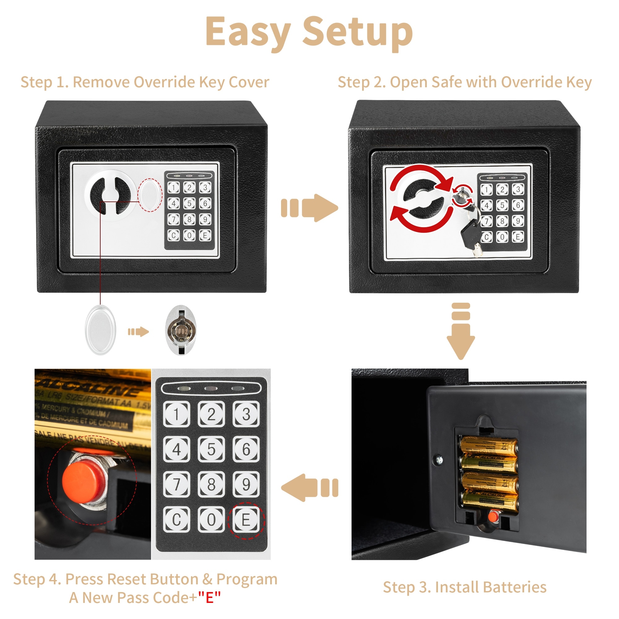 deli AZ17604-BK Chest-Safes - View #3