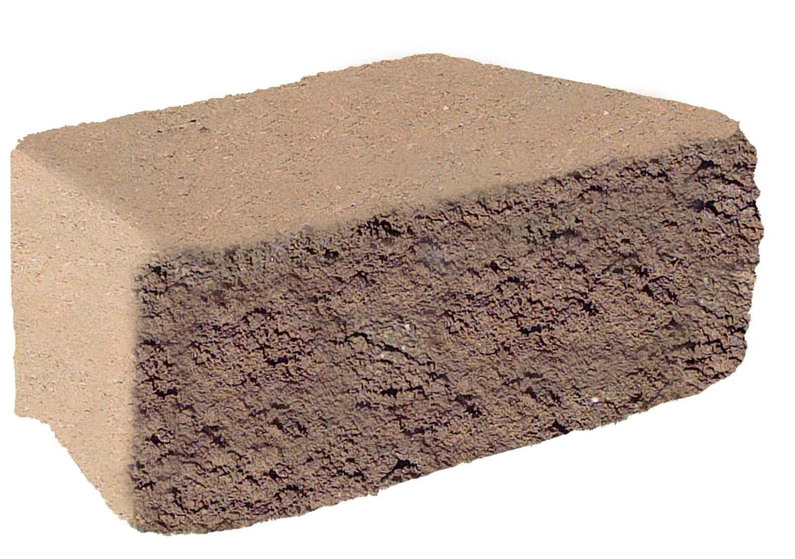  L12BWWAL 4-in H x 11.7-in L x 7-in D Walnut Concrete Retaining wall block