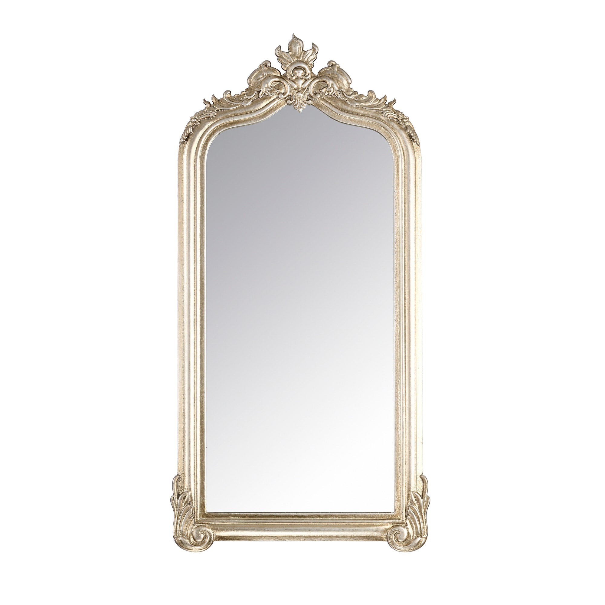 Edvivi EW020-35-AG 17.75-in W x 35.5-in H Arch Gold Framed Wall Mirror