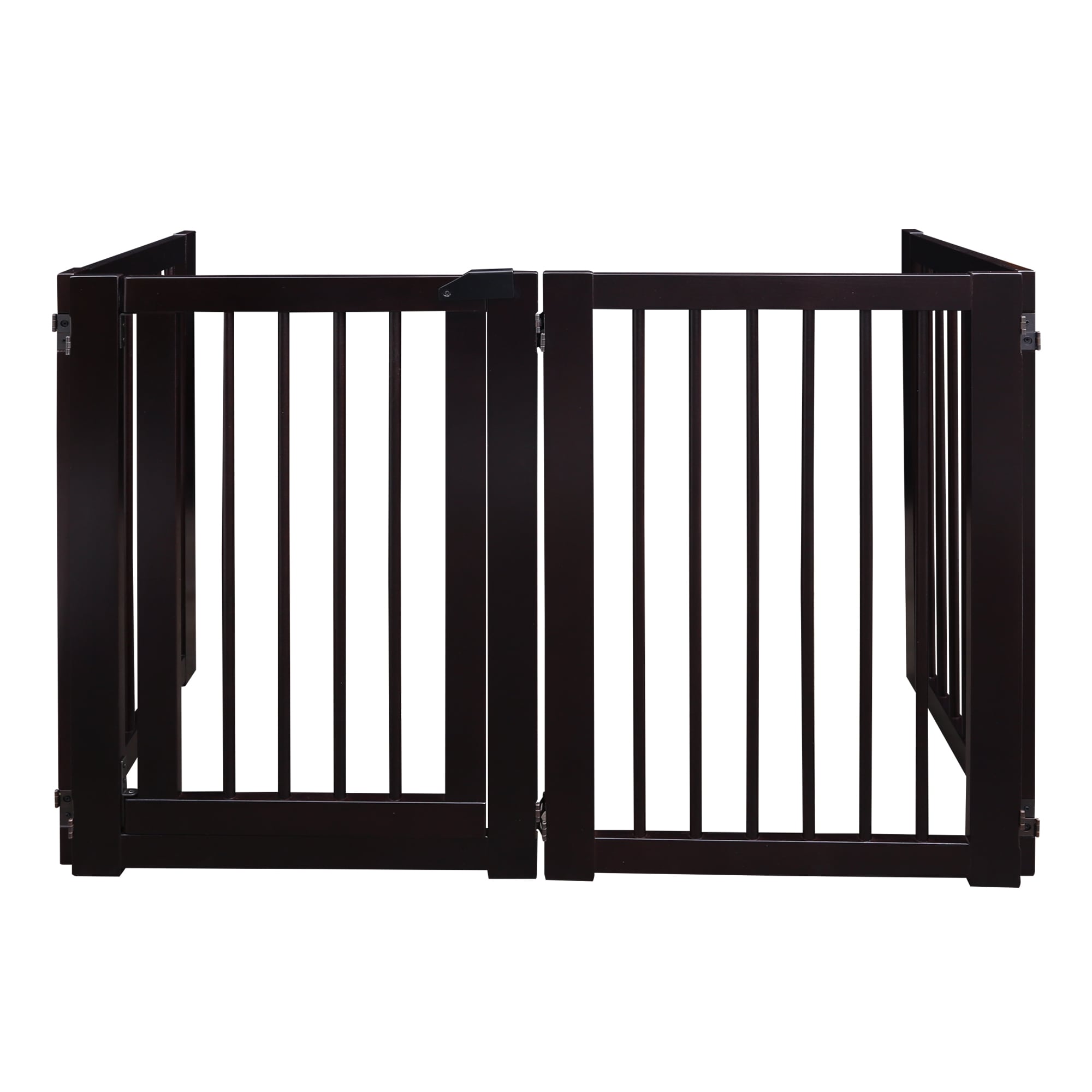 Casual Home 30-in H Freestanding Brown Wood Pet Gate 600-54 at Lowes.com