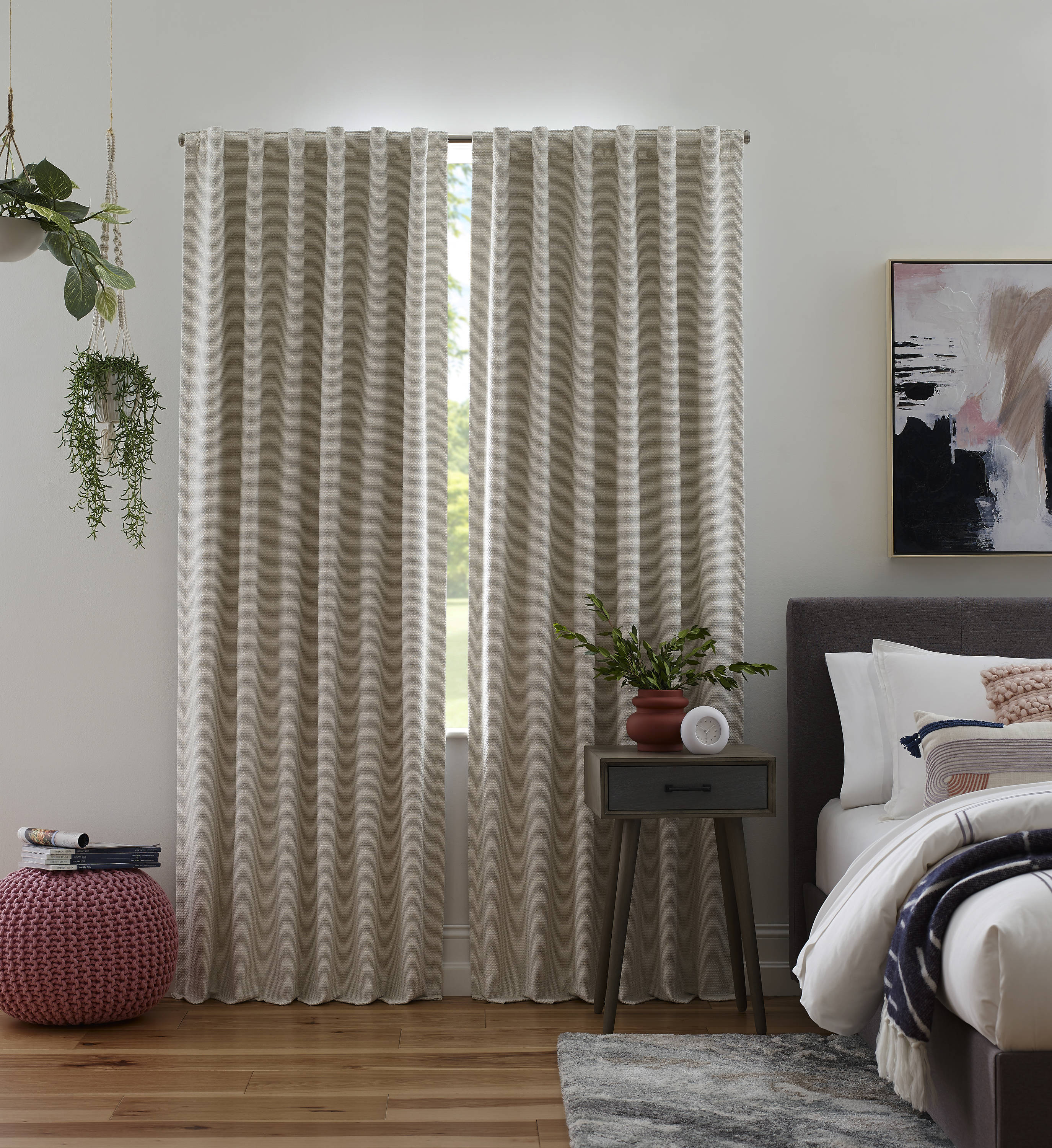 Lined Back department Drapes at the Curtain Ivory Single Origin & 21 Blackout in Tab Panel Thermal Curtains 84-in