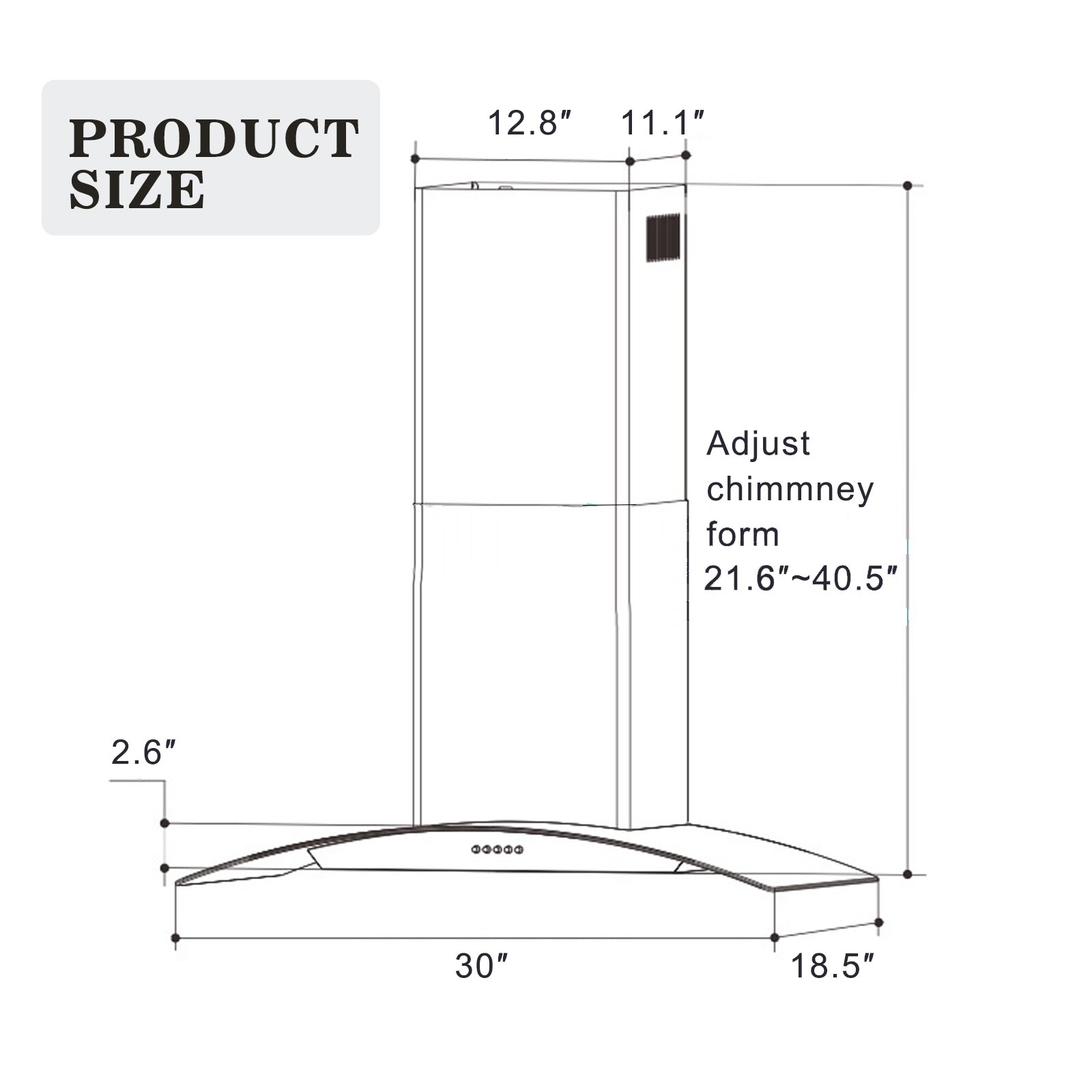 Kahomvis GEHT-DOQP-6X7 Wall-Mounted-Range-Hoods - View #12