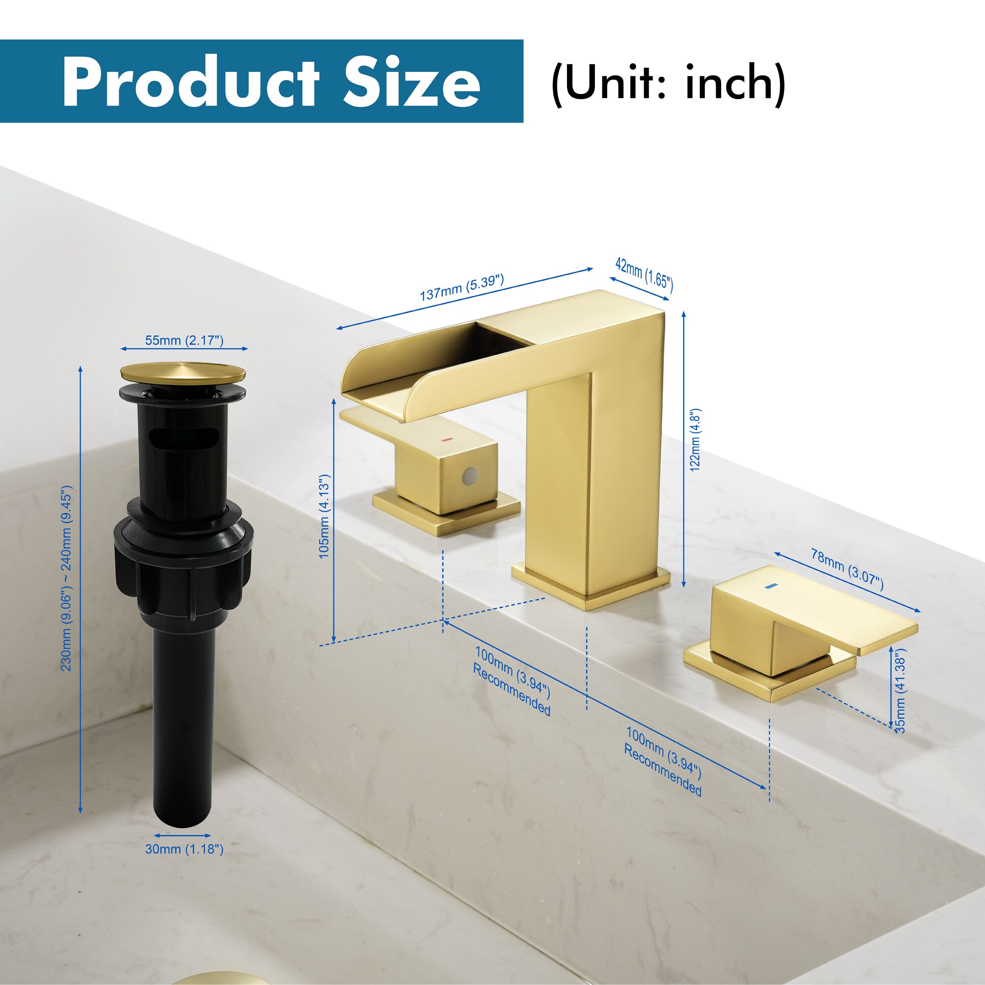 WELLFOR WF-B3371-BG Lavatory-Faucets - View #4
