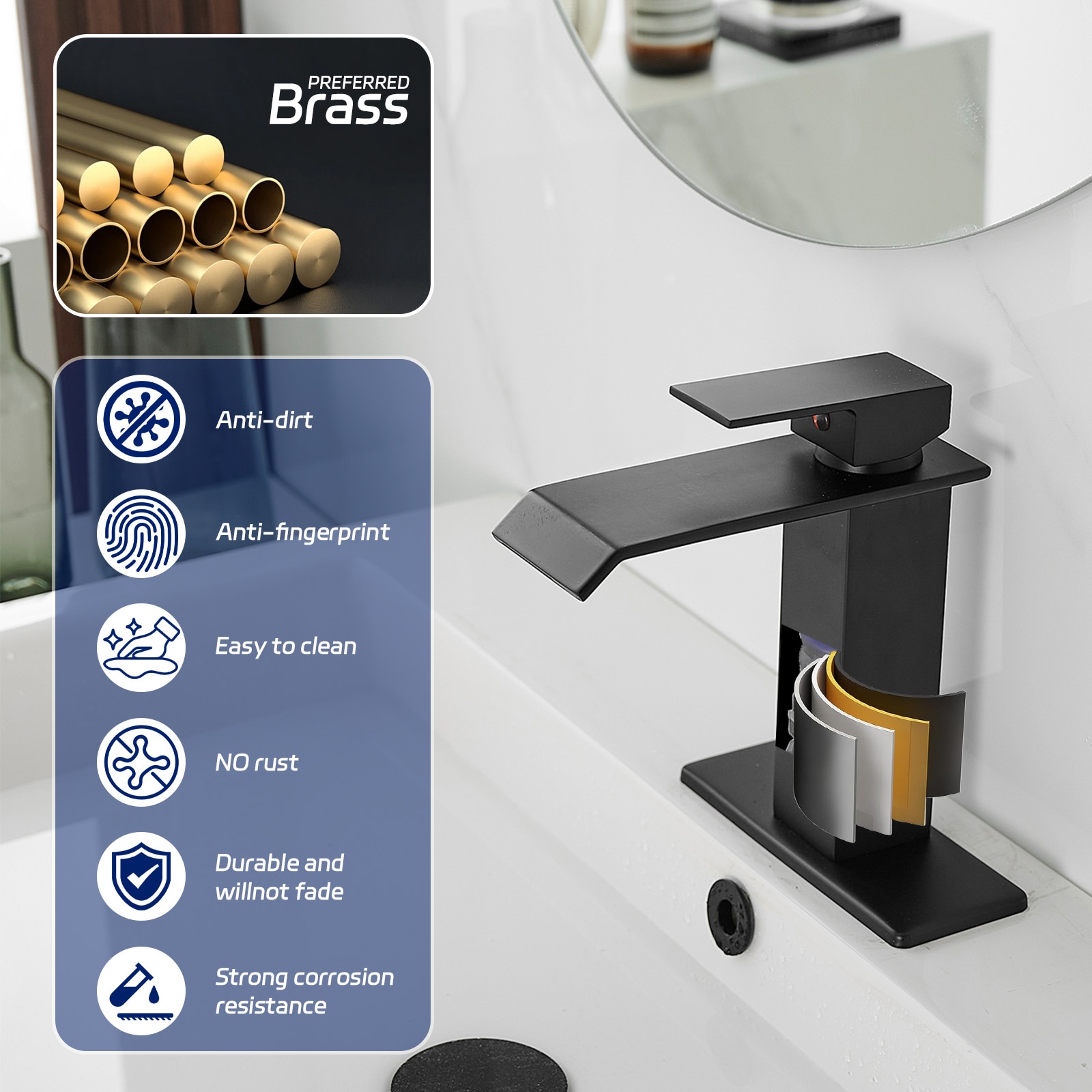 BWE A-96004-BLACK Lavatory-Faucets - View #4