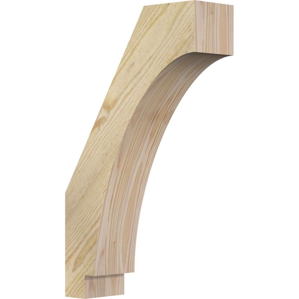 Ekena Millwork BRC04X12X20IMP00RDF 4-in x 12-in x 20-in Douglas Fir Unfinished Wood Imperial Rough Sawn Knee Brace
