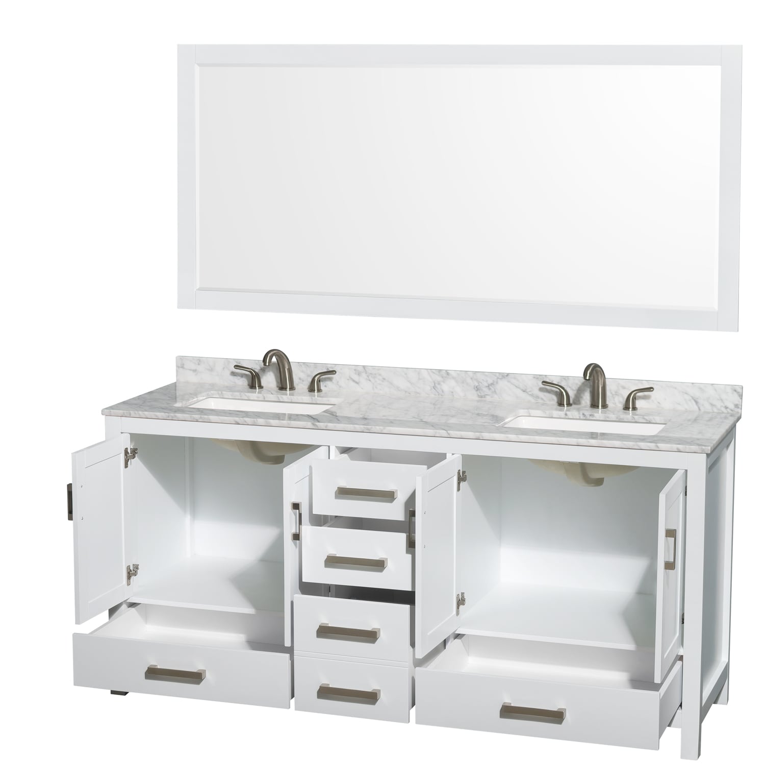 Wyndham Collection WCS141472DWHCMUS3M70 Bath-Vanity-Combo - View #2