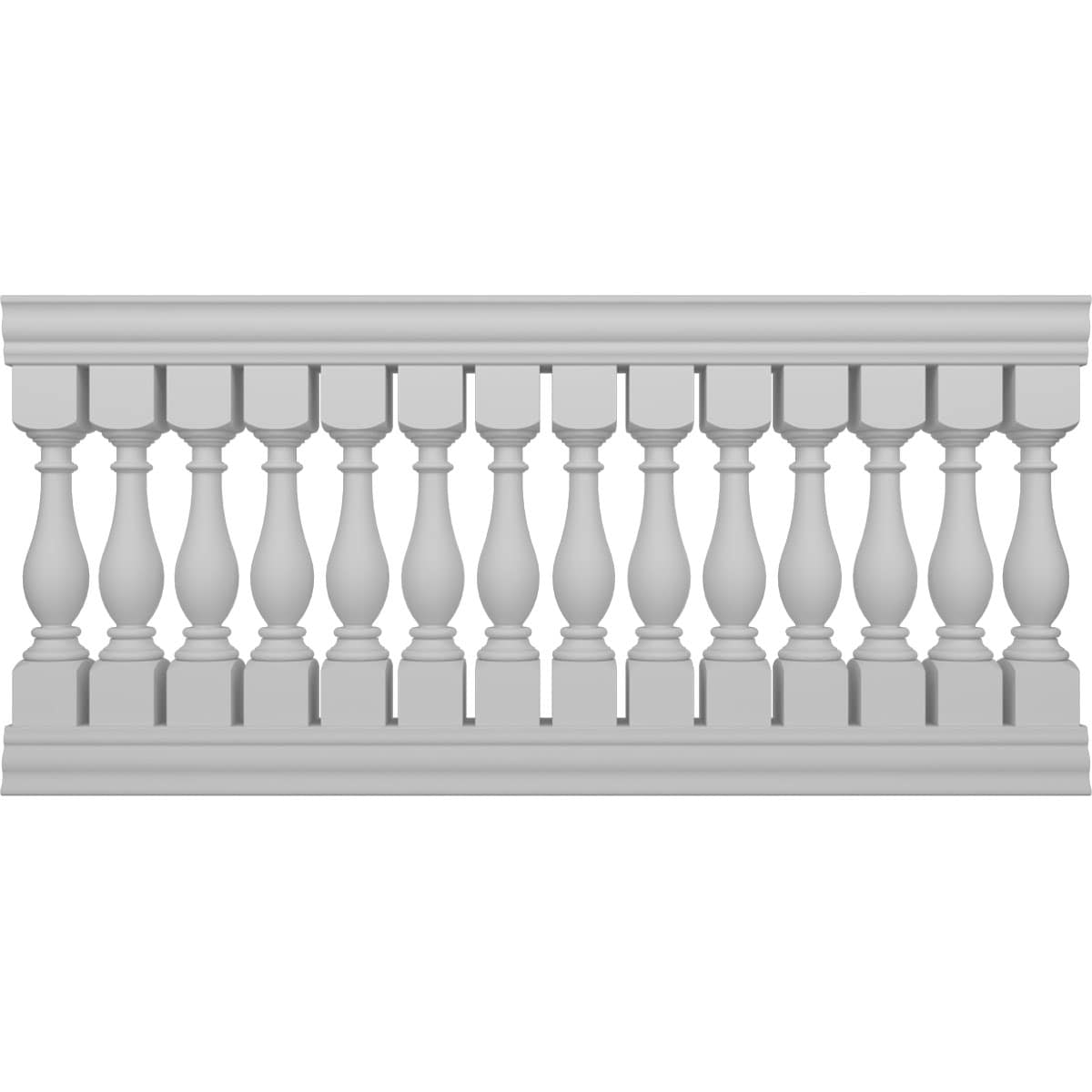 Ekena Millwork BALK42X084LGA FiberThane 7-Feet x 42-Inches Legacy Fiberglass Deck Rail Kit