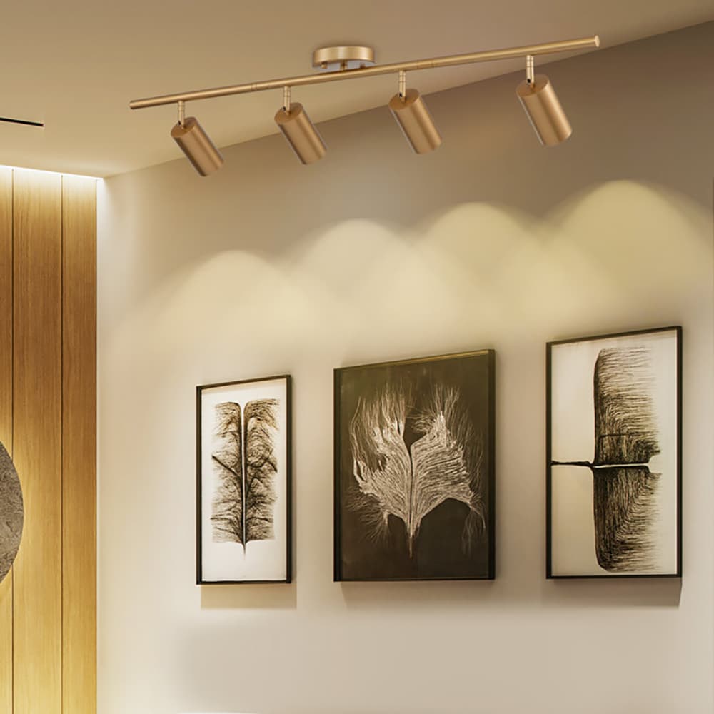 EDISLIVE Y81010000040678 4 -Light 39.4-in Gold Flush Mount Light