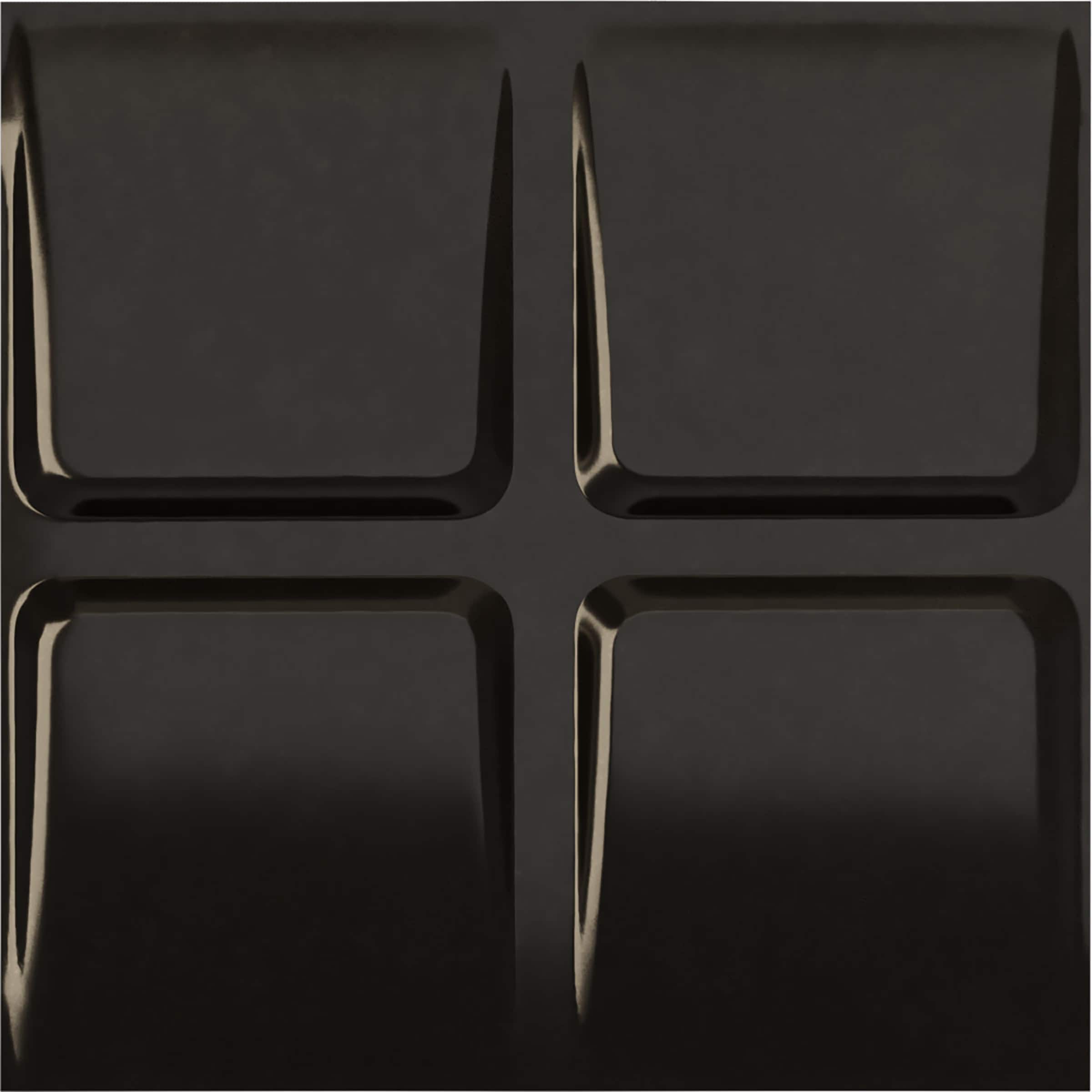 Ekena Millwork WP20X20GLECA 19-5/8-in x 19-5/8-in Embossed Paintable/Stainable Black PVC Geometric Wall Panel ( 2.67-sq ft )