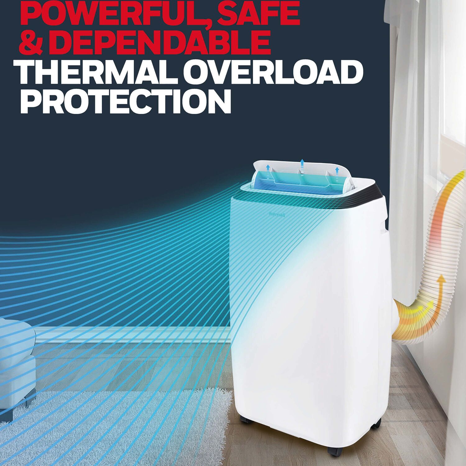 Honeywell 8000 BTU DOE 115.0-Volt Vented Medium Room Portable Air Conditioner Remote Included