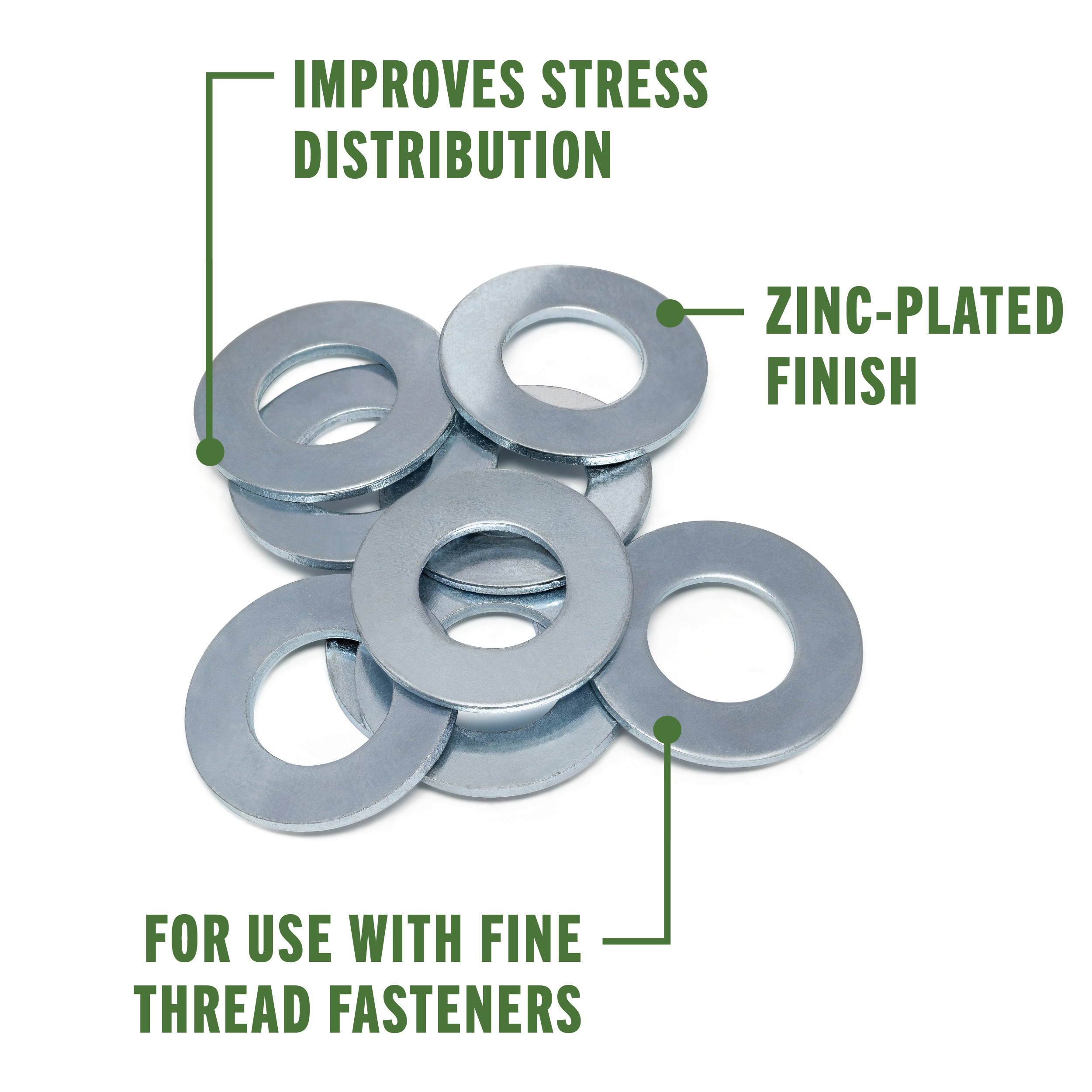 Hillman Zinc-plated Standard Flat Washer in the Flat Washers department at