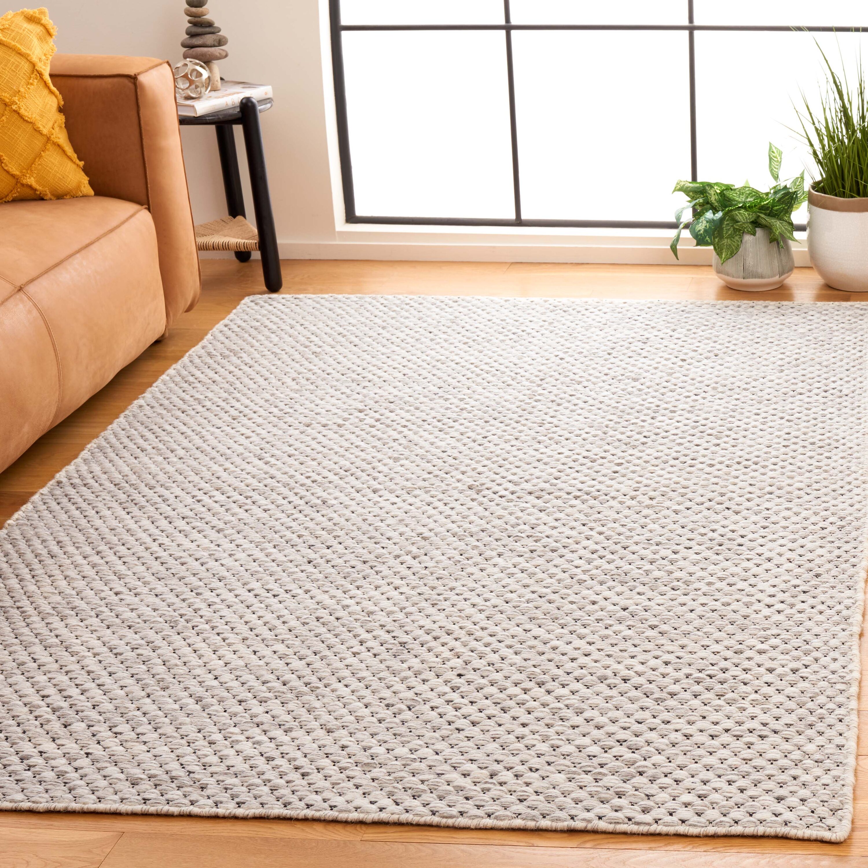  Vermont 808 Light Gray/Ivory Contemporary 5ft x 8ft Medium Rectangle Rug