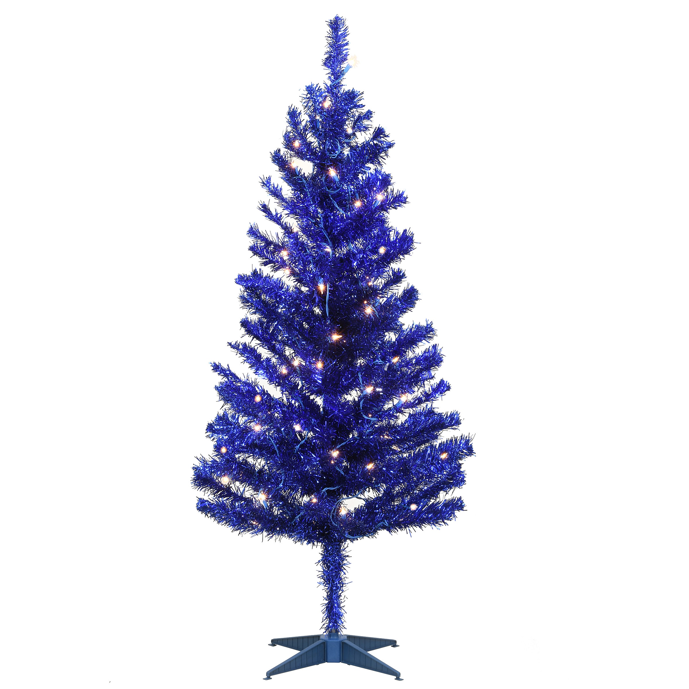 National Tree Company TT33-307-40 4-ft Pre-lit Blue Artificial Christmas Tree with Incandescent Lights