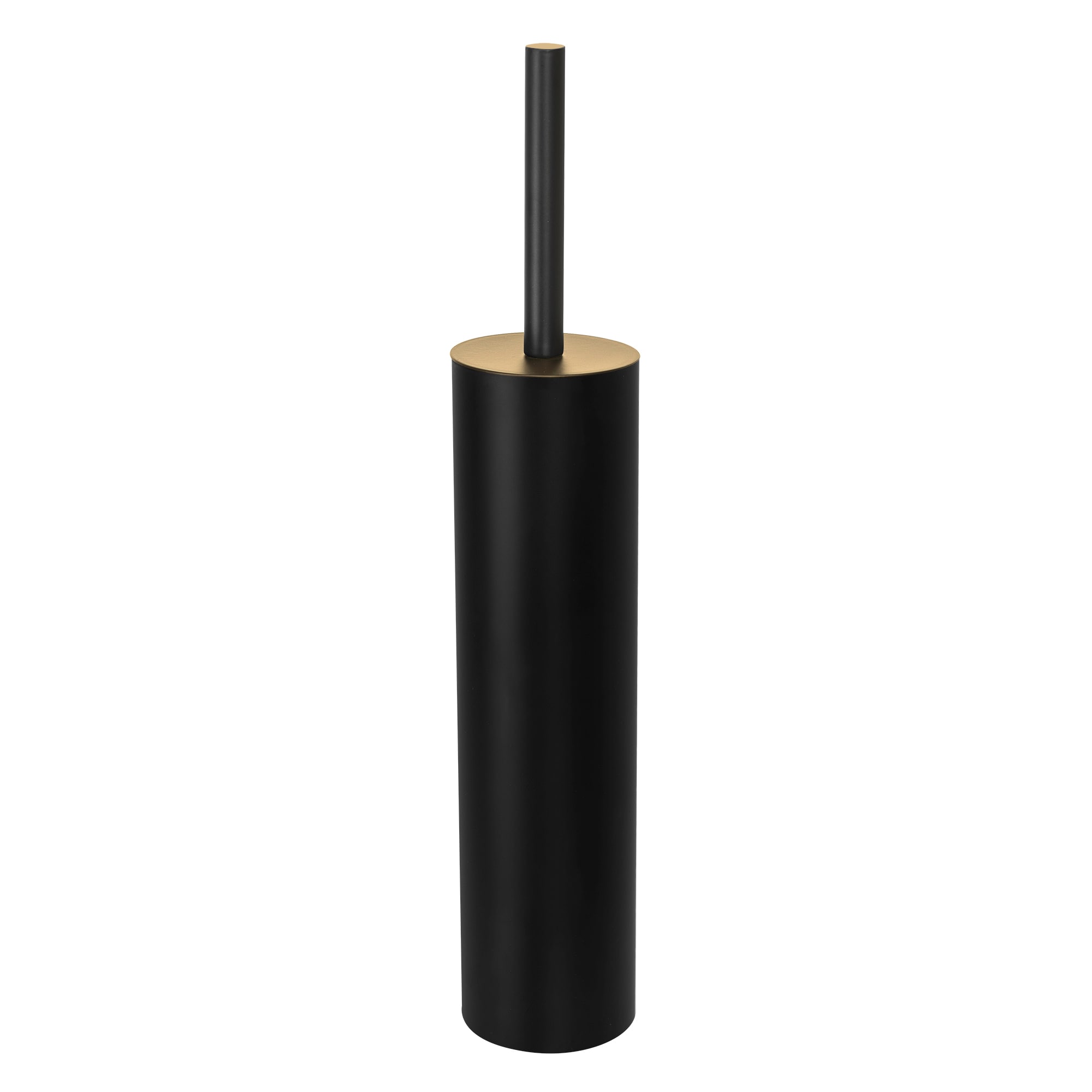ACENTO TB421SBG Soft Touch Black and Gold Metal Toilet Brush Holder