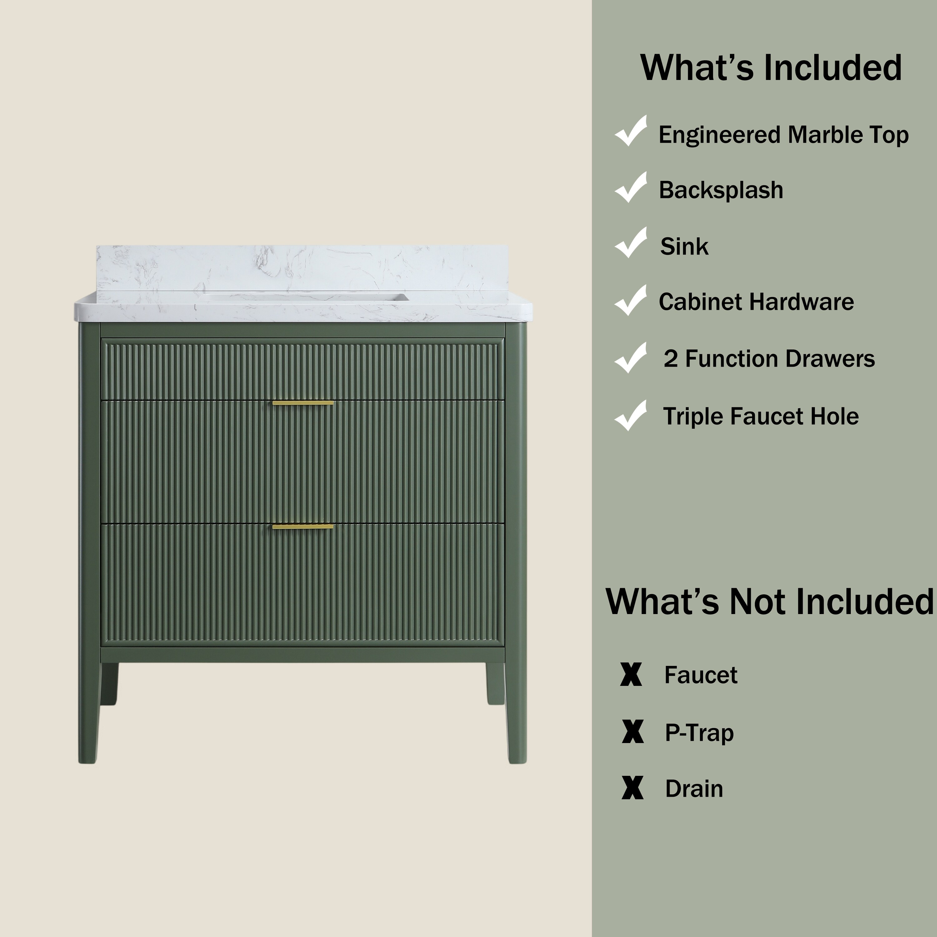 WELLFOR WA-9636-DH Bath-Vanity-Combo - View #12