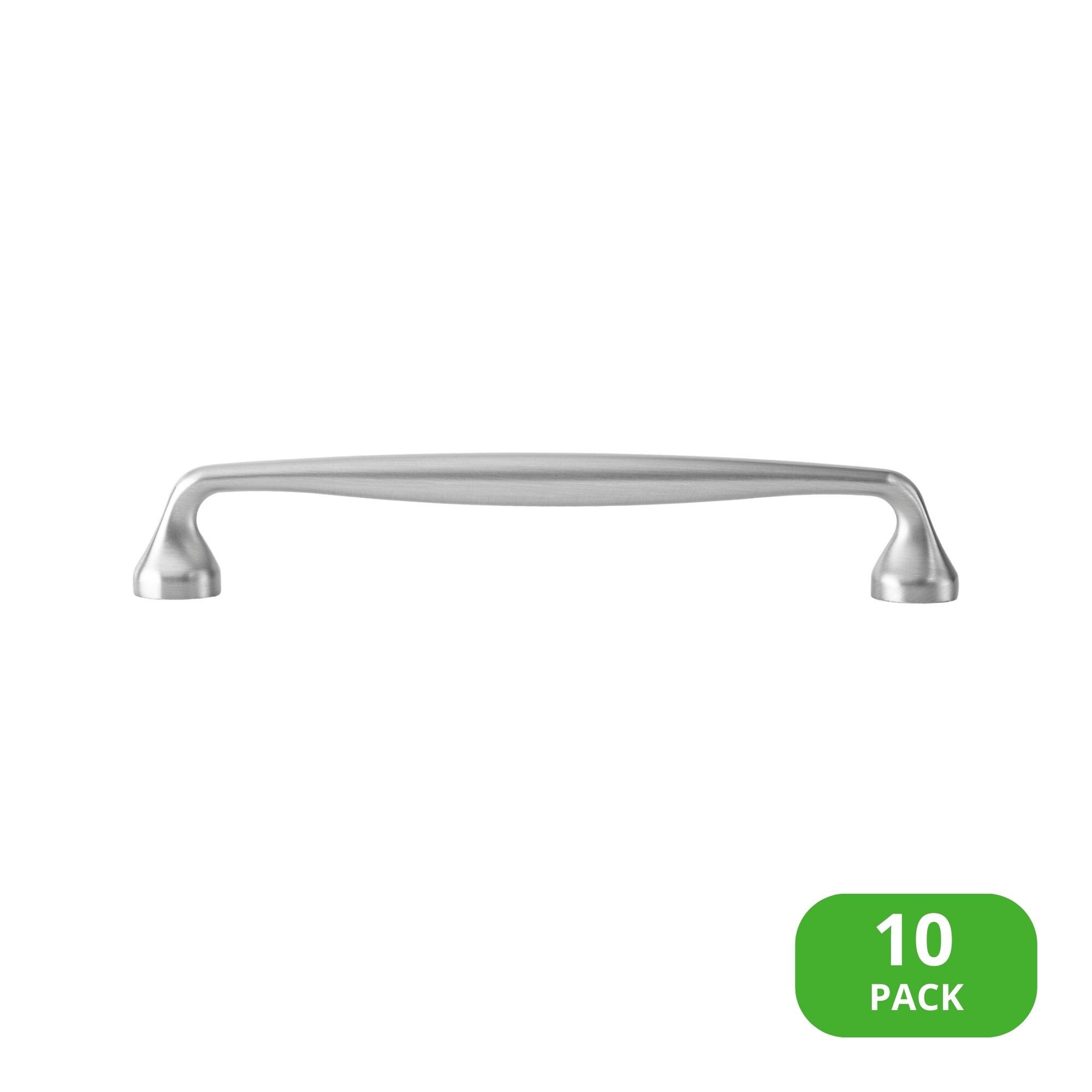 Sumner Street Home Hardware RL070177VP Mason 6-1/4-in , 159mm Center to Center Satin Nickel Cylindrical Bar 10 -Pack