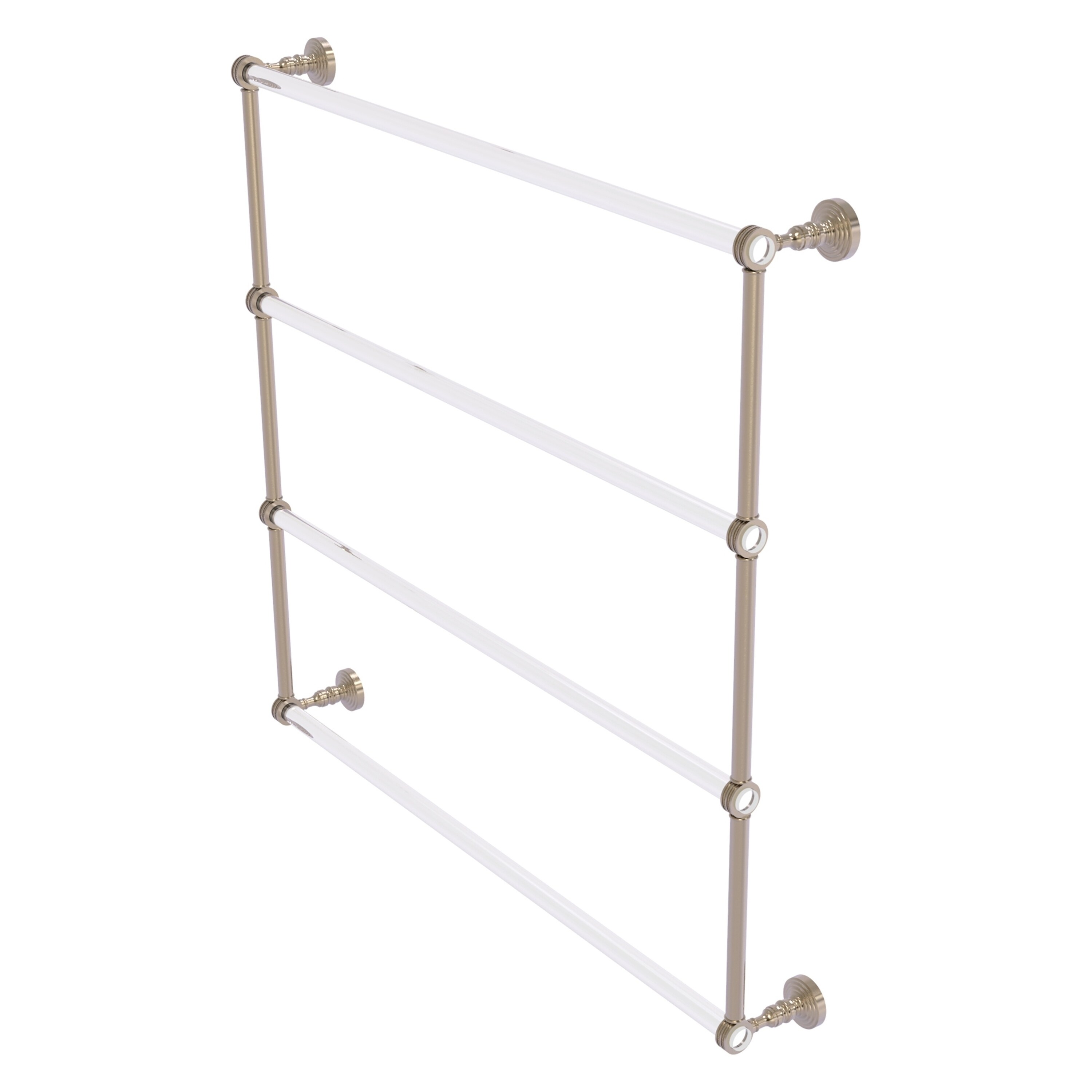 Allied Brass PG-28D-36-PEW Pacific Grove 36-in double Antique Pewter Wall mount 4-tier Towel Bar