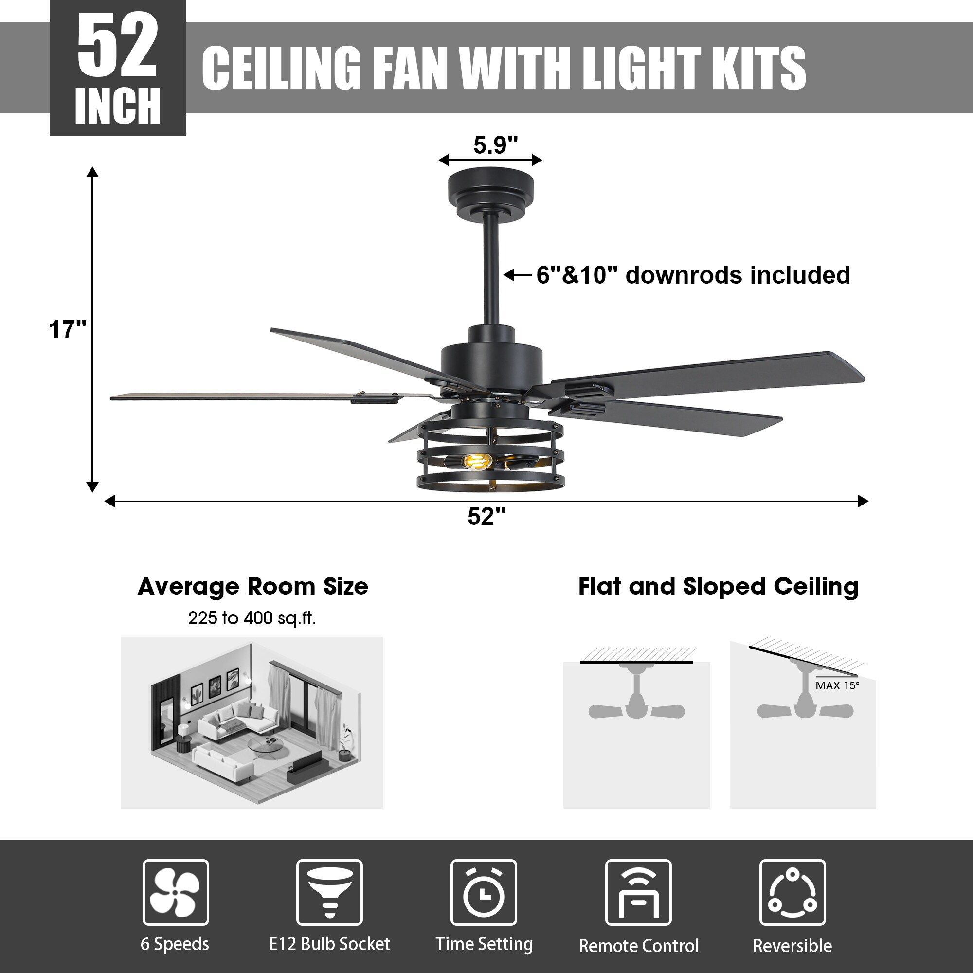 VACZON VZA01A118BK Ceiling-Fans - View #9