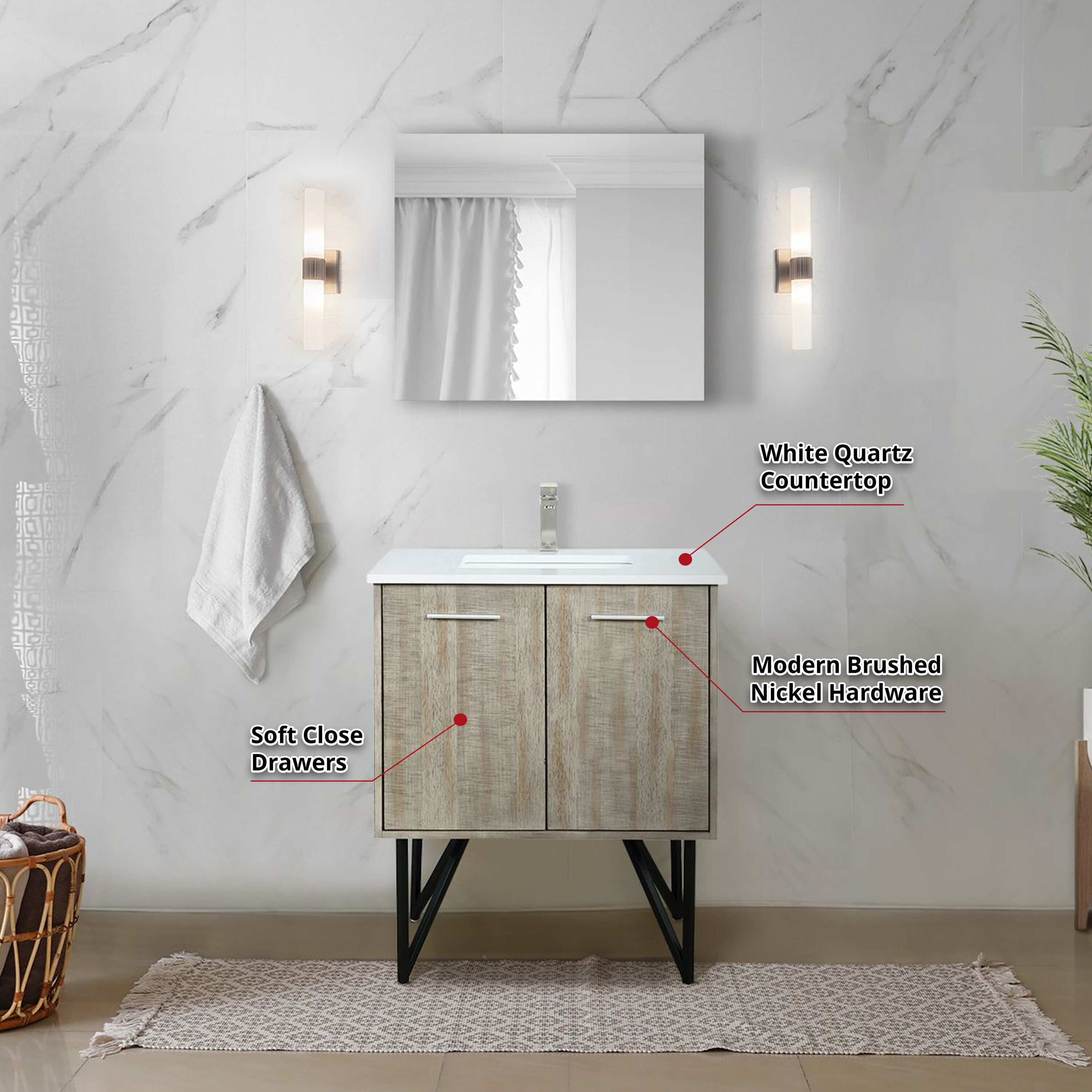Lexora LLC30SKSOSM28 Bath-Vanity-Combo - View #7