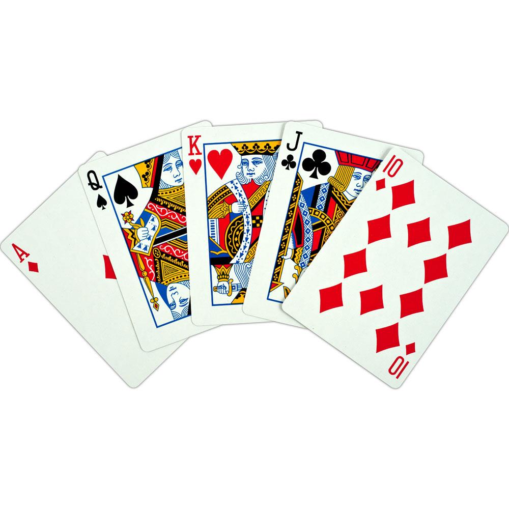 Toy Time Poker Playing-Card Deck - Standard Size, Plastic Coated for ...