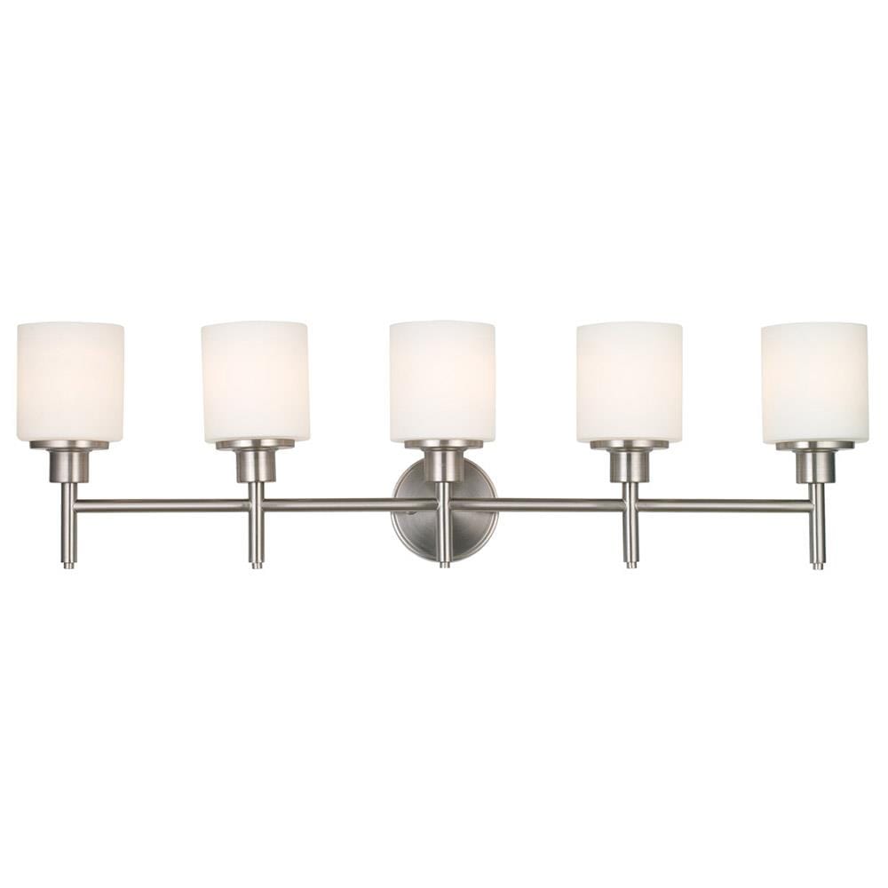 Design House Aubrey 38-in 5-Light Satin Nickel LED Traditional Vanity ...