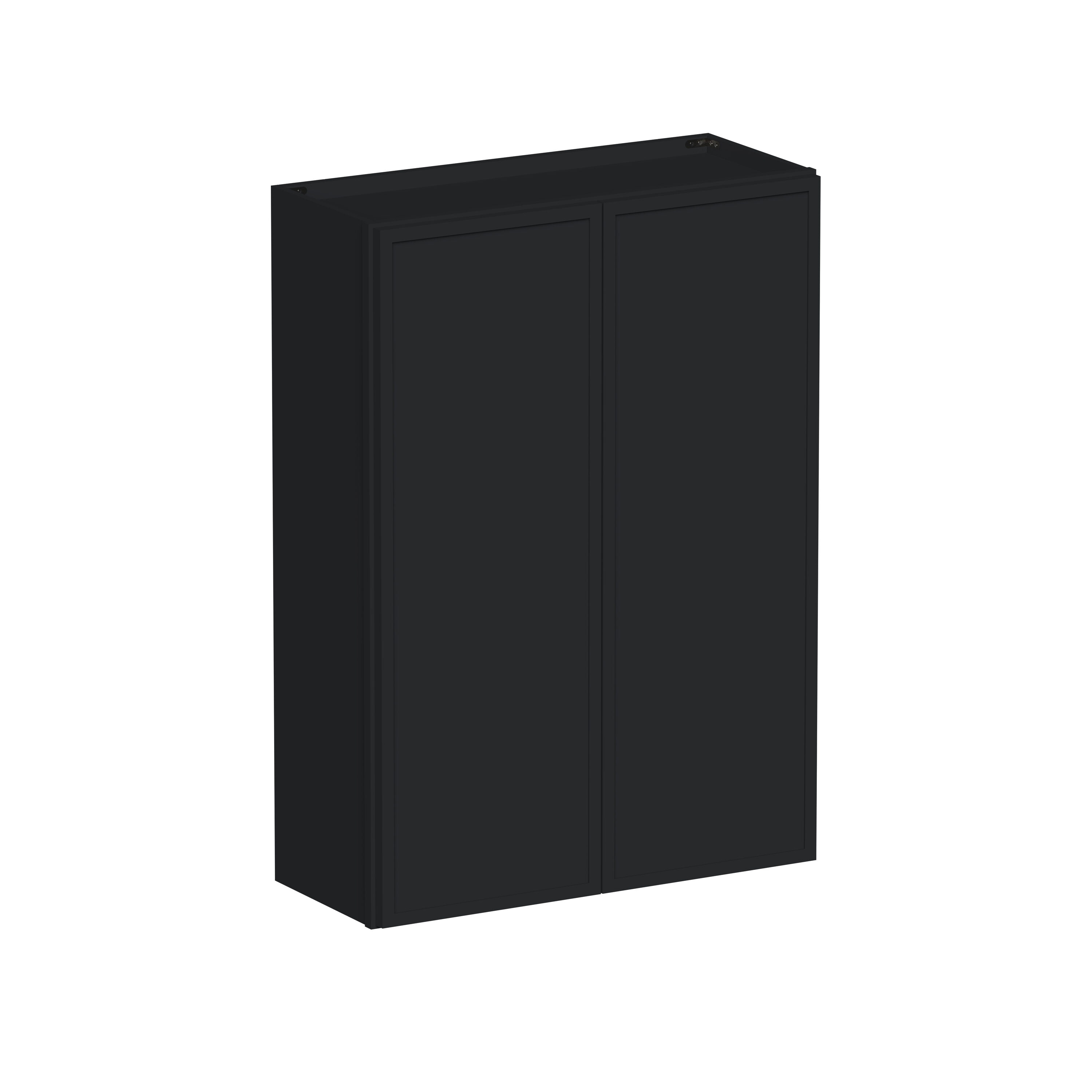 Boyel Living 30-in W x 42-in H x 12-in D Black Shaker Ready-to-Assemble Kitchen Wall Cabinet with Soft-Close Hardware #BL-W3042SSE
