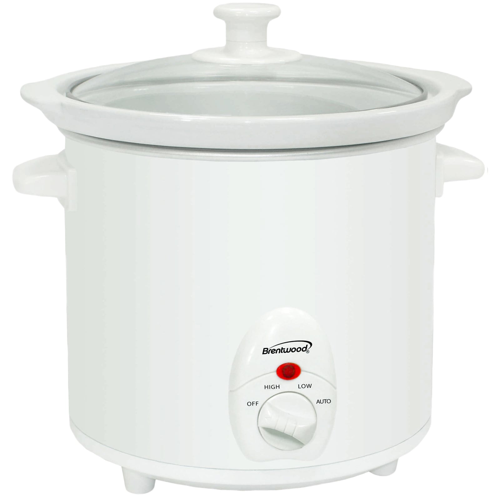 brentwood 3-Quart White Oval Slow Cooker