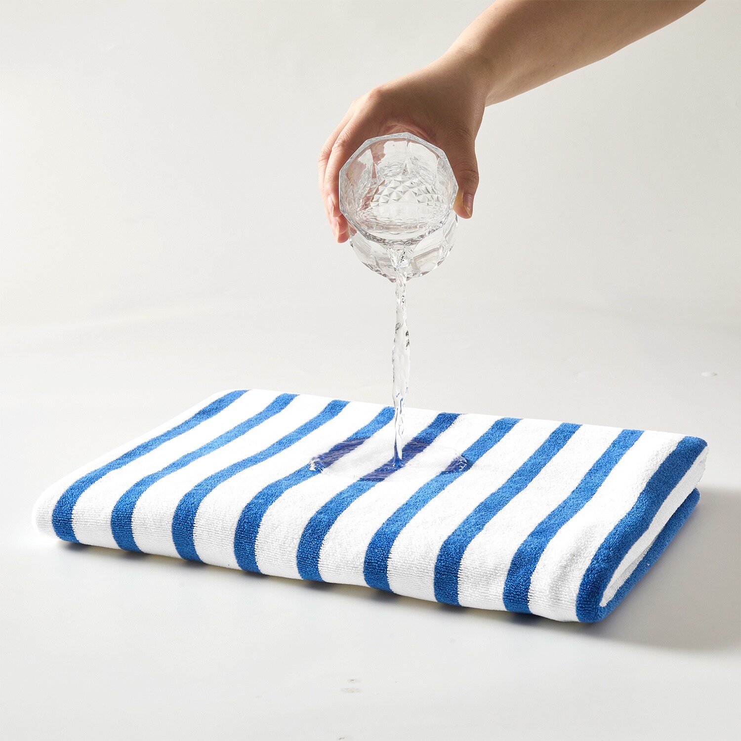 JML 8Y6010-STRIPE-DBLUE Bath-Towels - View #2