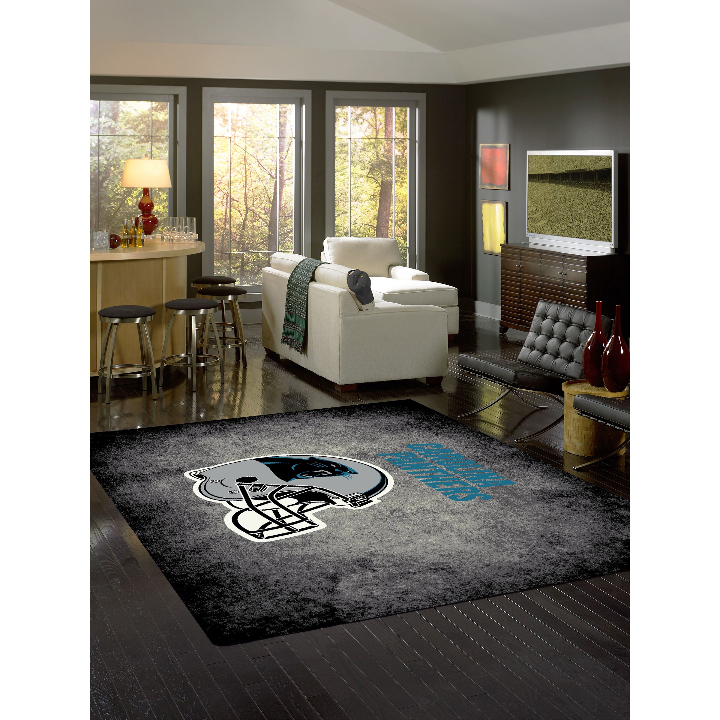 Carolina Panthers Ball Shaped Area Rugs