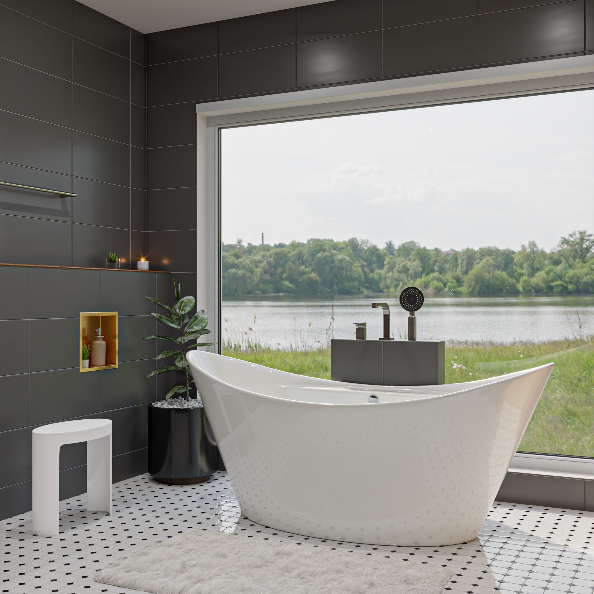 ALFI ABNP1212-BG Bathroom-Shelves - View #2