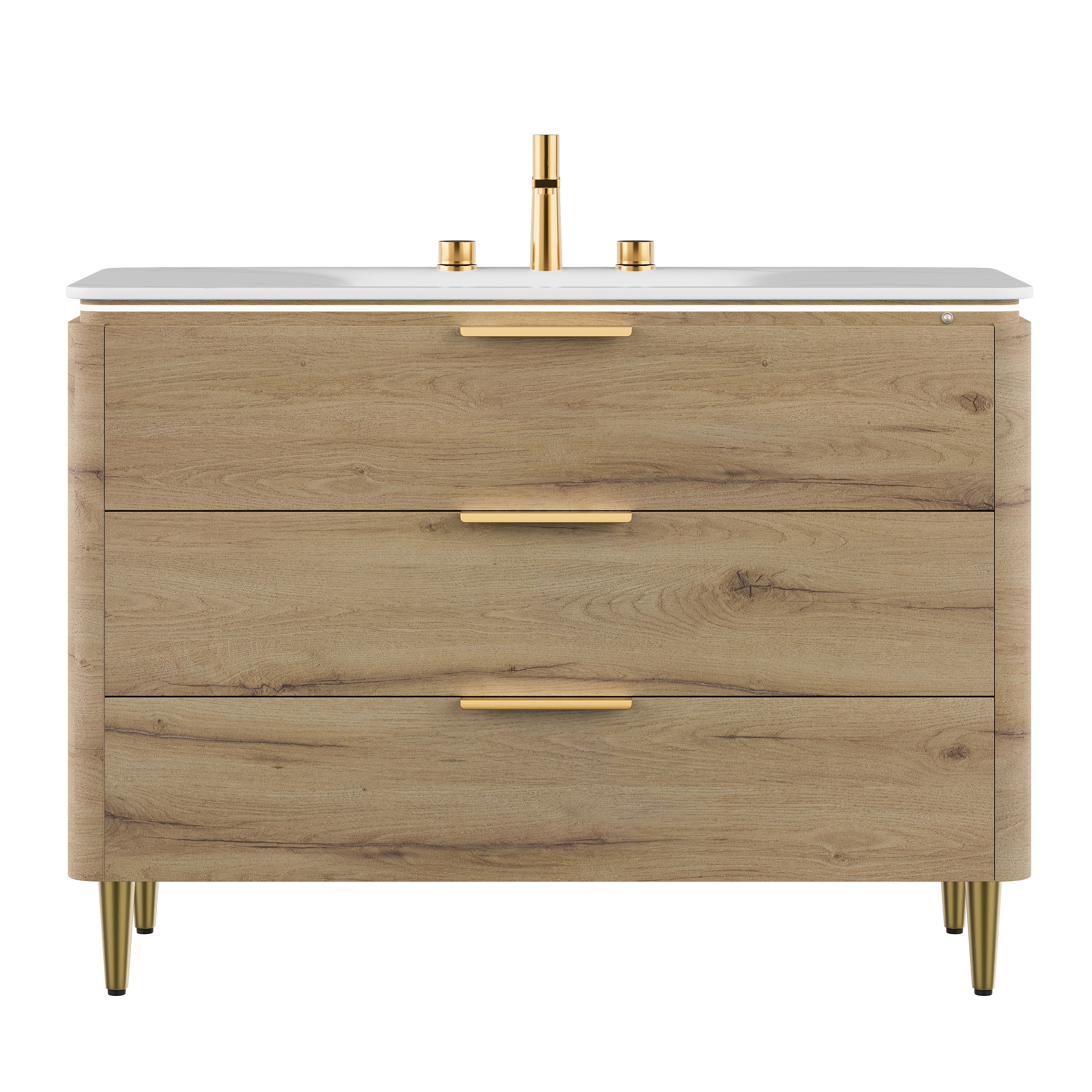 Ayelon Undermount Single Sink Bathroom Vanity with White Ceramic Top