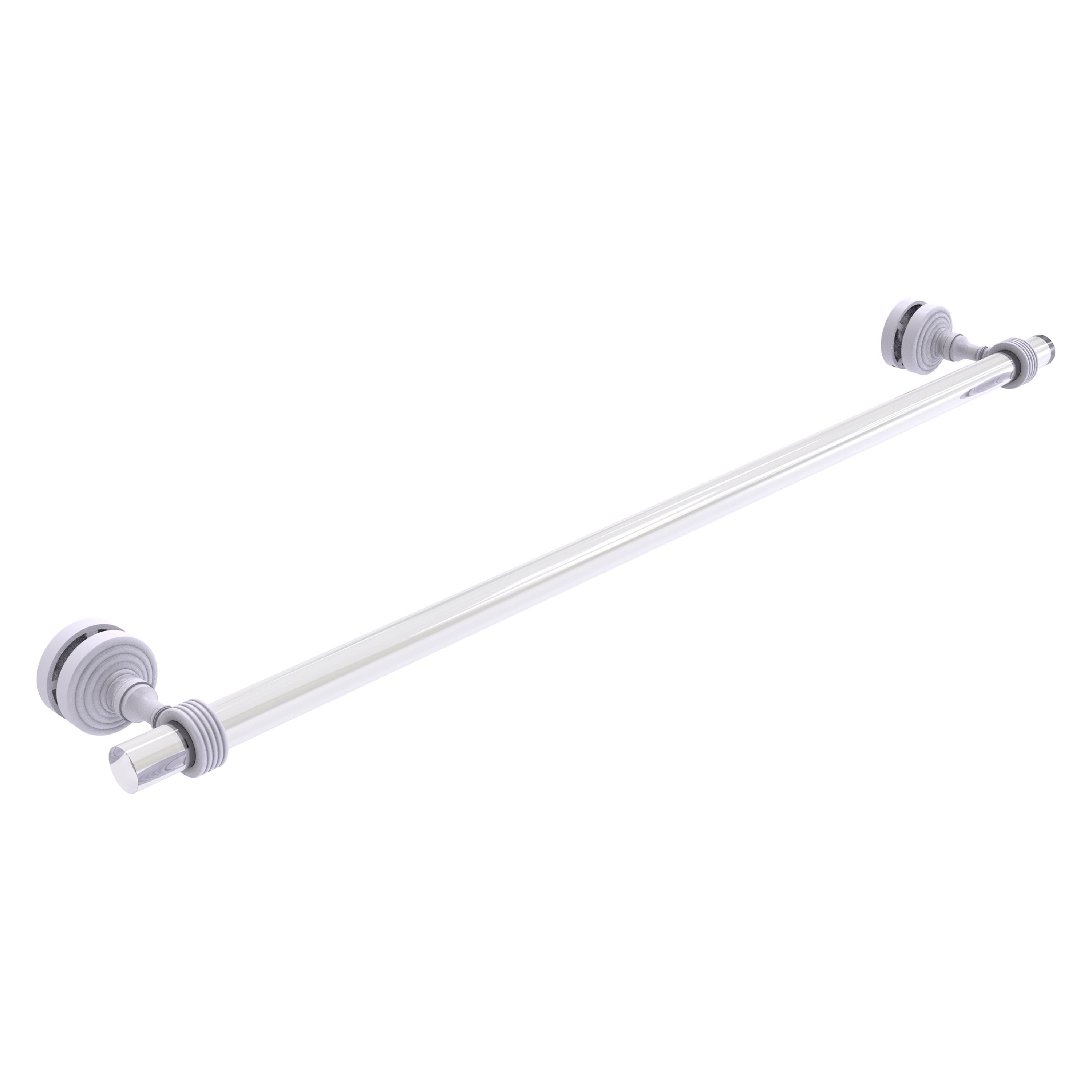 Allied Brass PG-41G-SM-30-WHM Pacific Grove 30-in Matte White Wall mount Single Towel Bar
