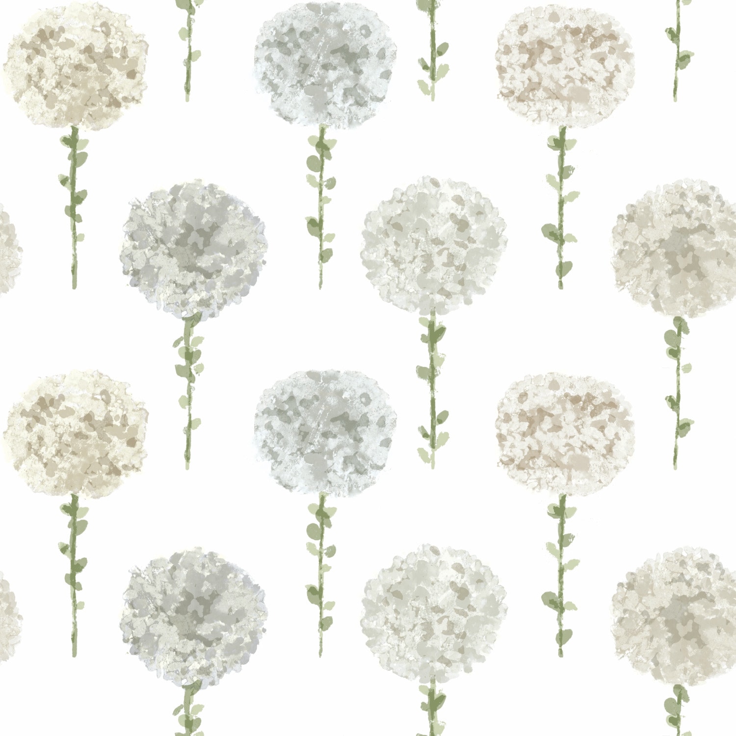 RoomMates RMK12041RL 28.29-Sq. Feet Gray Vinyl Floral Self-adhesive Peel and Stick Wallpaper