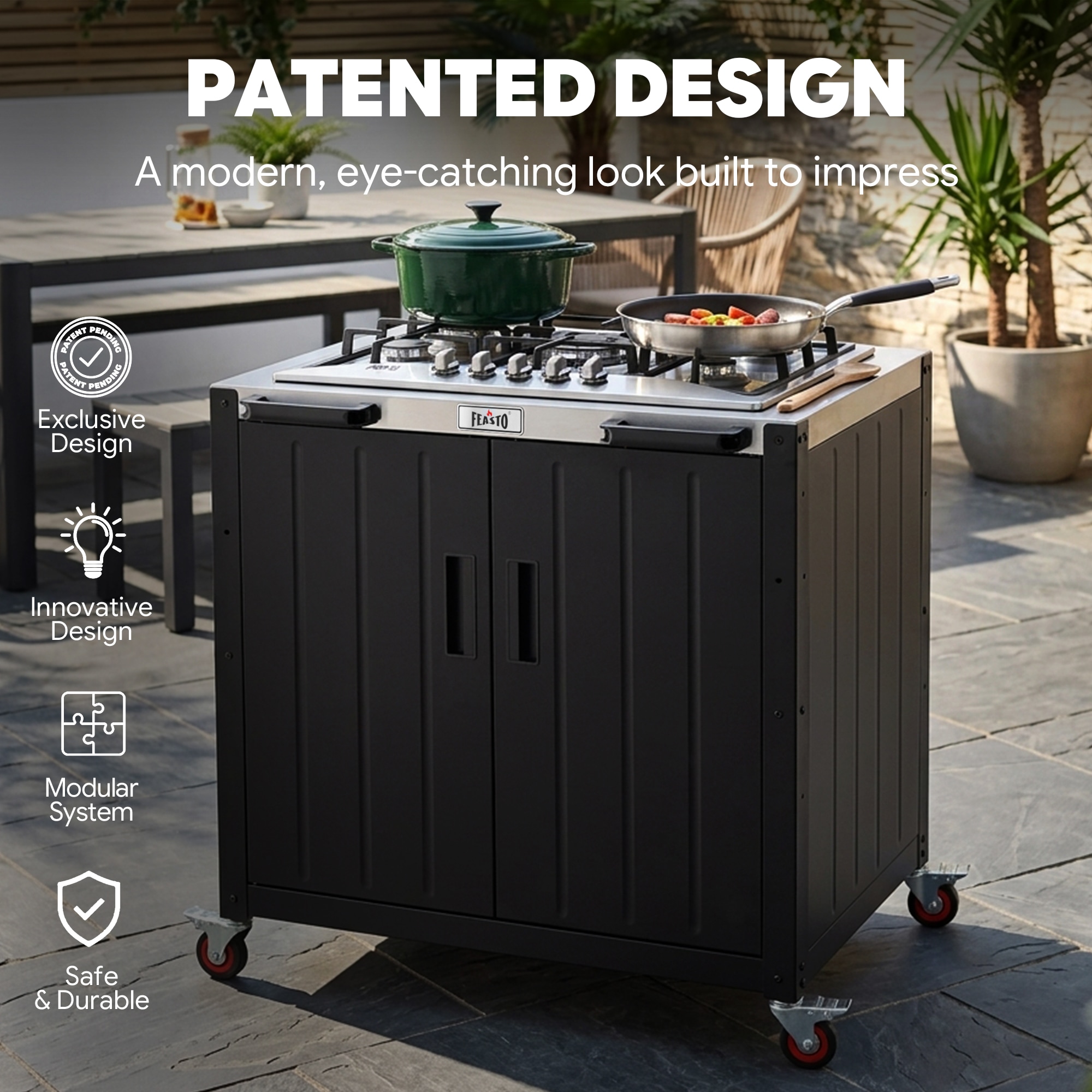 Feasto KT2435E Grill-Carts-Grill-Stands - View #7