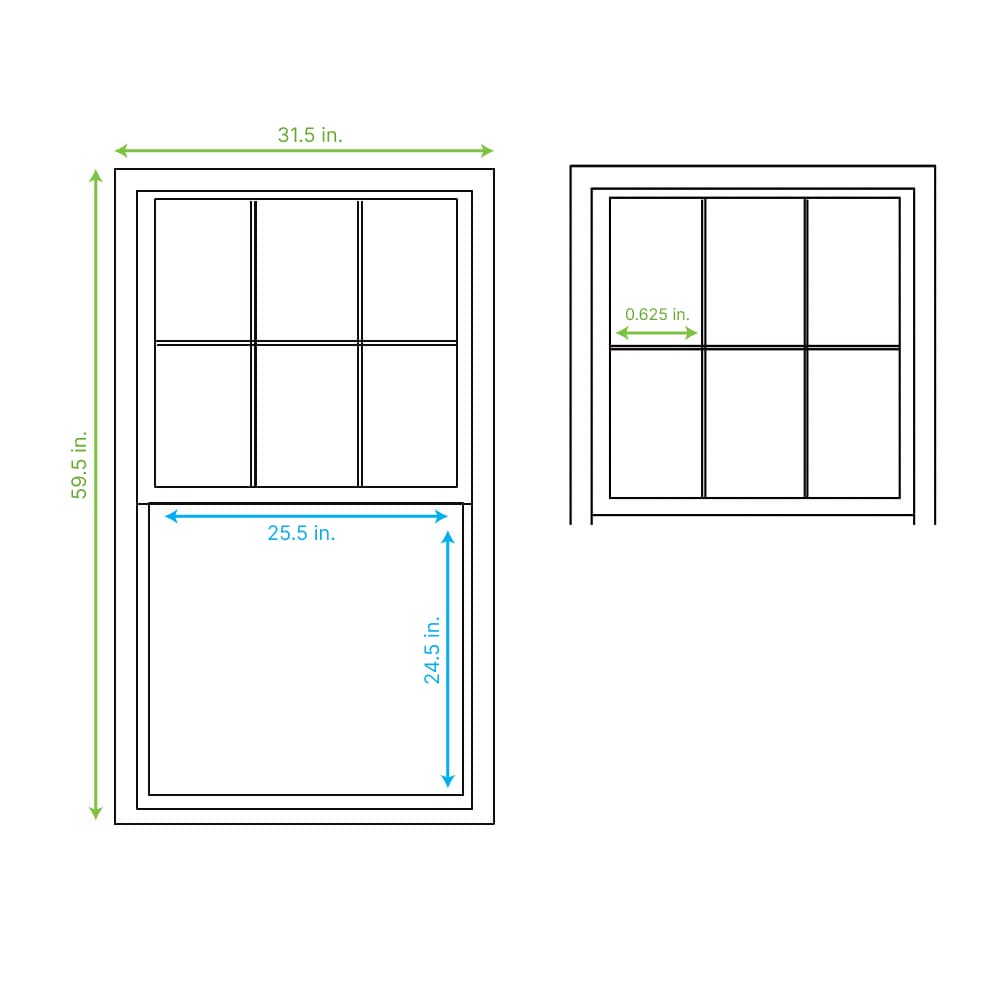 RELIABILT 32513260RBSHBLKG Single-Hung-Windows - View #3